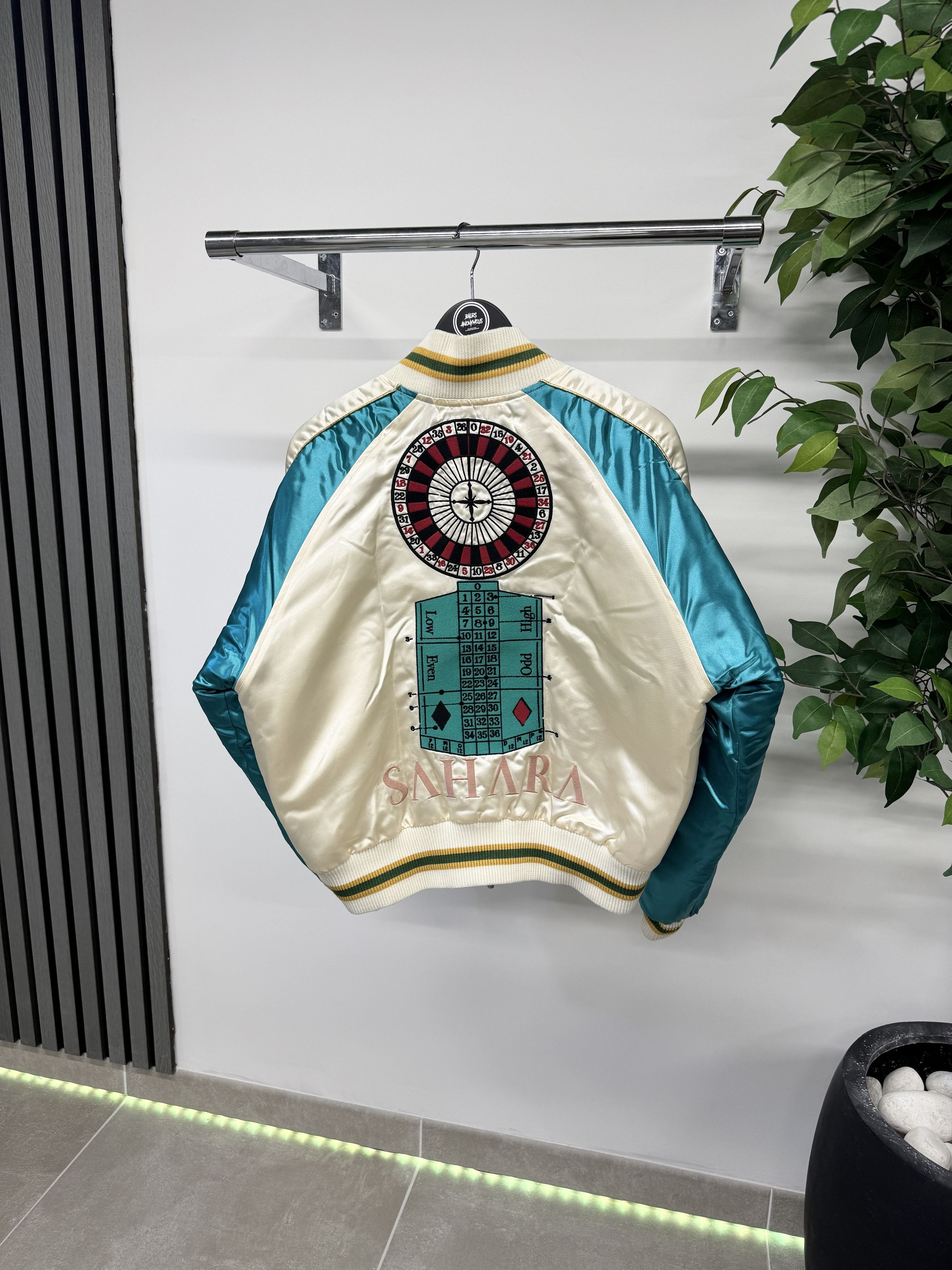 Rhude Rhude Smoking Bomber Jacket In White & Multi RRP £1620 Size US S / EU 44-46 / 1 - 2 Thumbnail