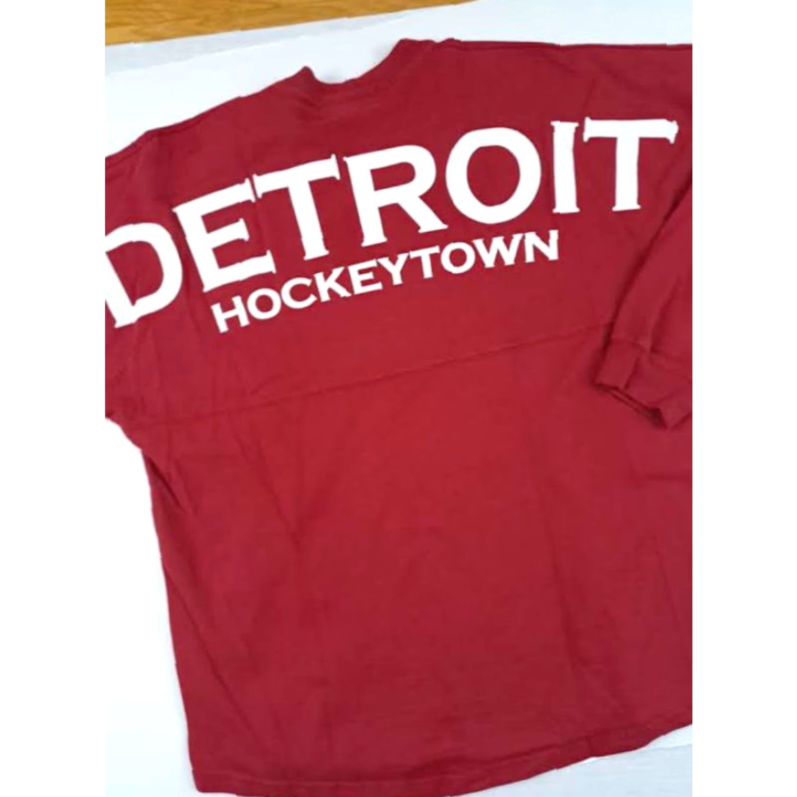 ESPIRIT Vintage Spirit Detroit Red Wings Hockeytown Heavy-Duty Jersey T-Shirt LG 90s Mens Red Shirt Size US L / EU 52-54 / 3 - 6 Thumbnail