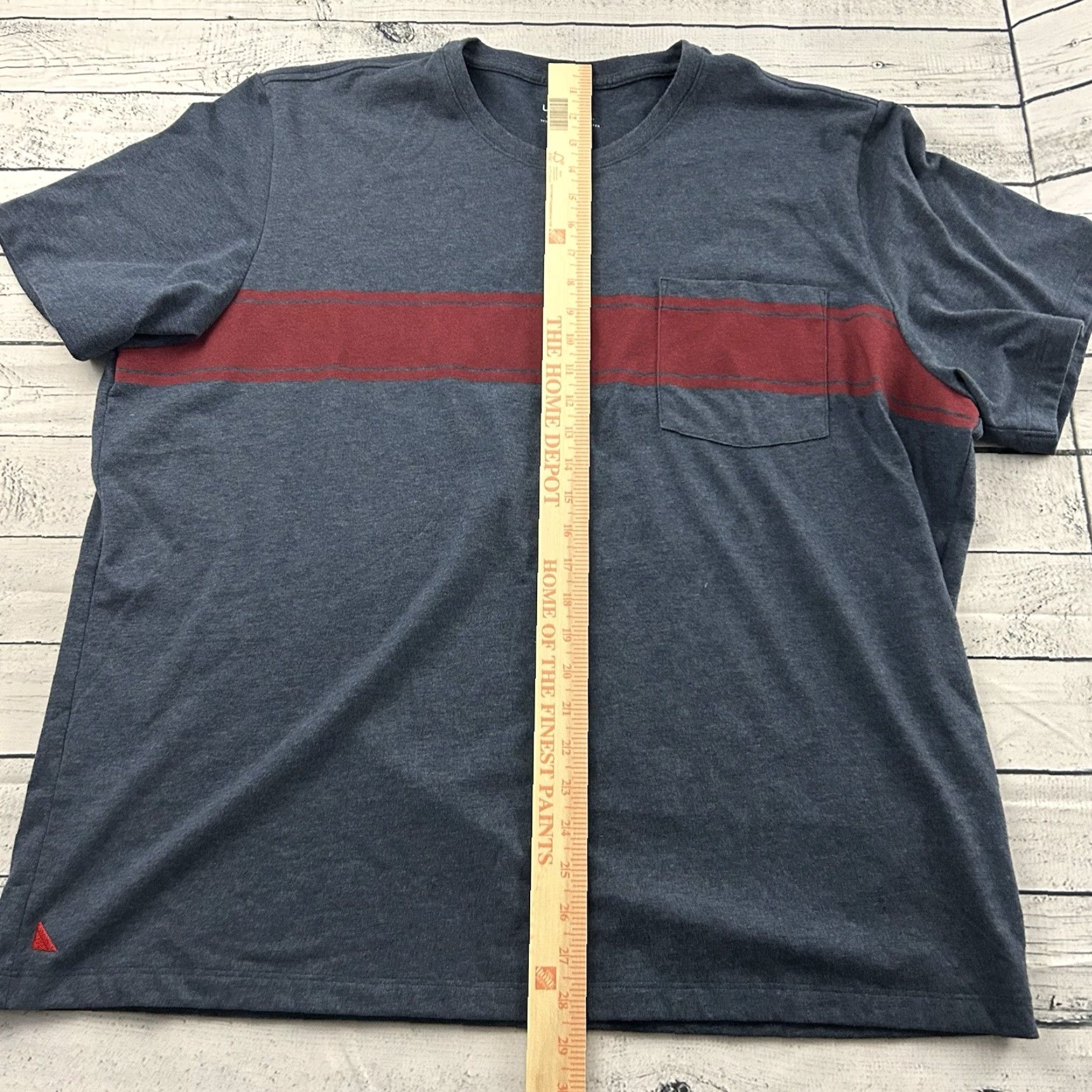 UNTUCKit UNTUCKit Roco Short Sleeve Pocket T Shirt Men's 3XL Blue Red Size US XXL / EU 58 / 5 - 3 Thumbnail
