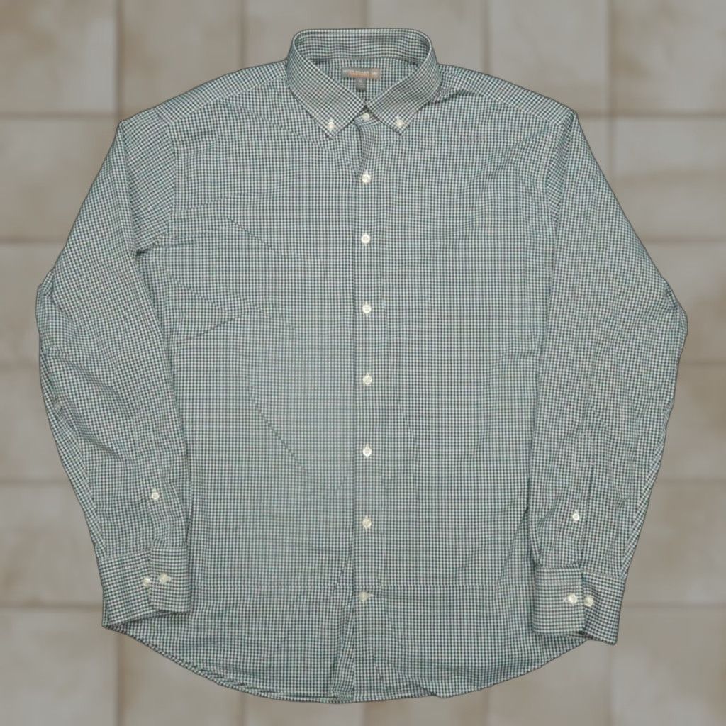 Peter Millar Peter Millar Button-Up Shirt Black White Gingham Long Sleeve XL Mens Size US XL / EU 56 / 4 - 1 Thumbnail