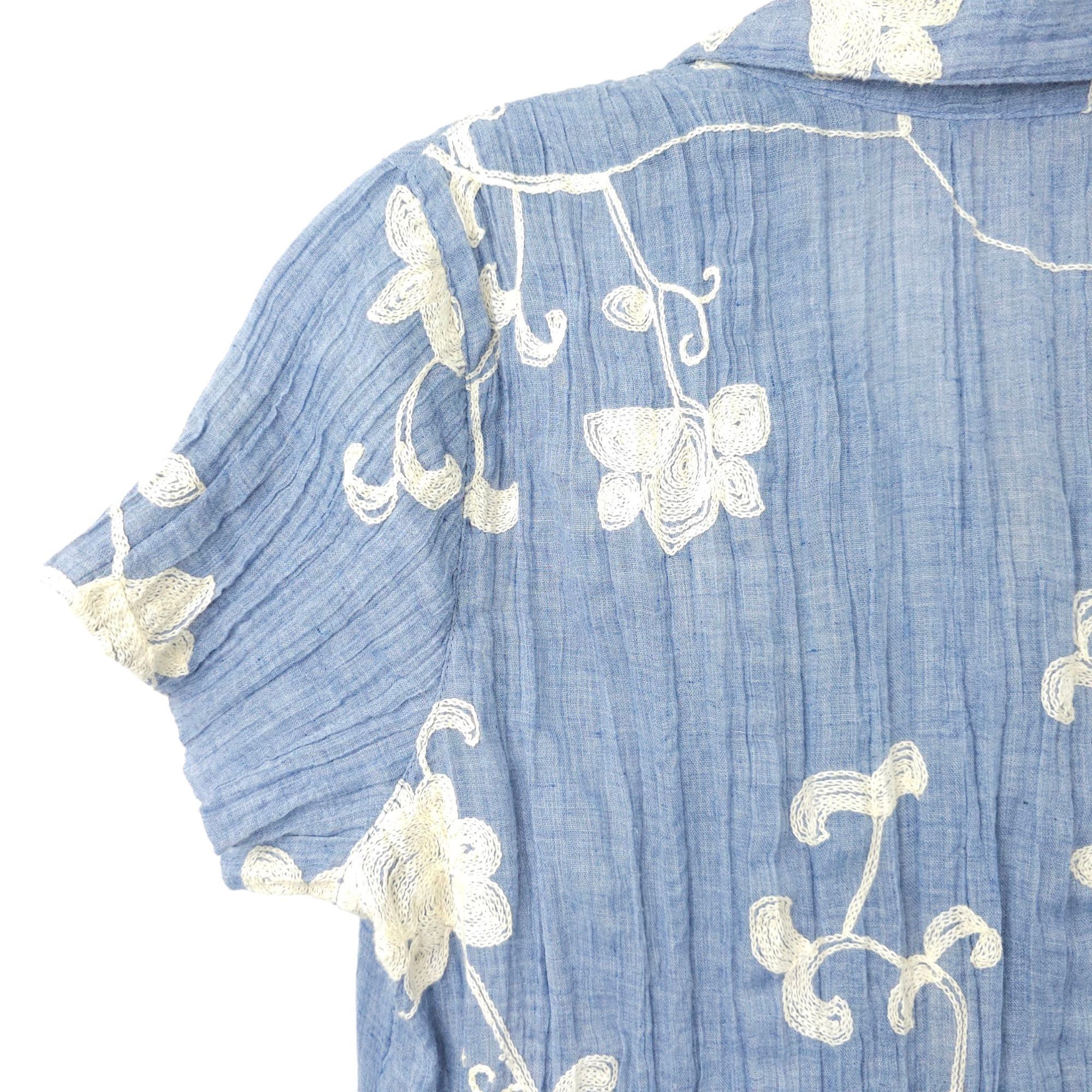 Soft Surroundings Soft Surroundings Pleated Floral Top Womens XS Embroidered Size XS / US 0-2 / IT 36-38 - 15 Thumbnail