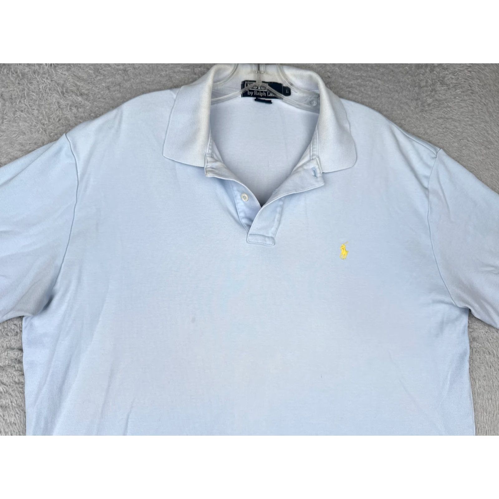 Ralph Lauren VINTAGE Polo Ralph Lauren Shirt Adult Large Light Blue Cotton Short Sleeve READ Size US L / EU 52-54 / 3 - 4 Thumbnail
