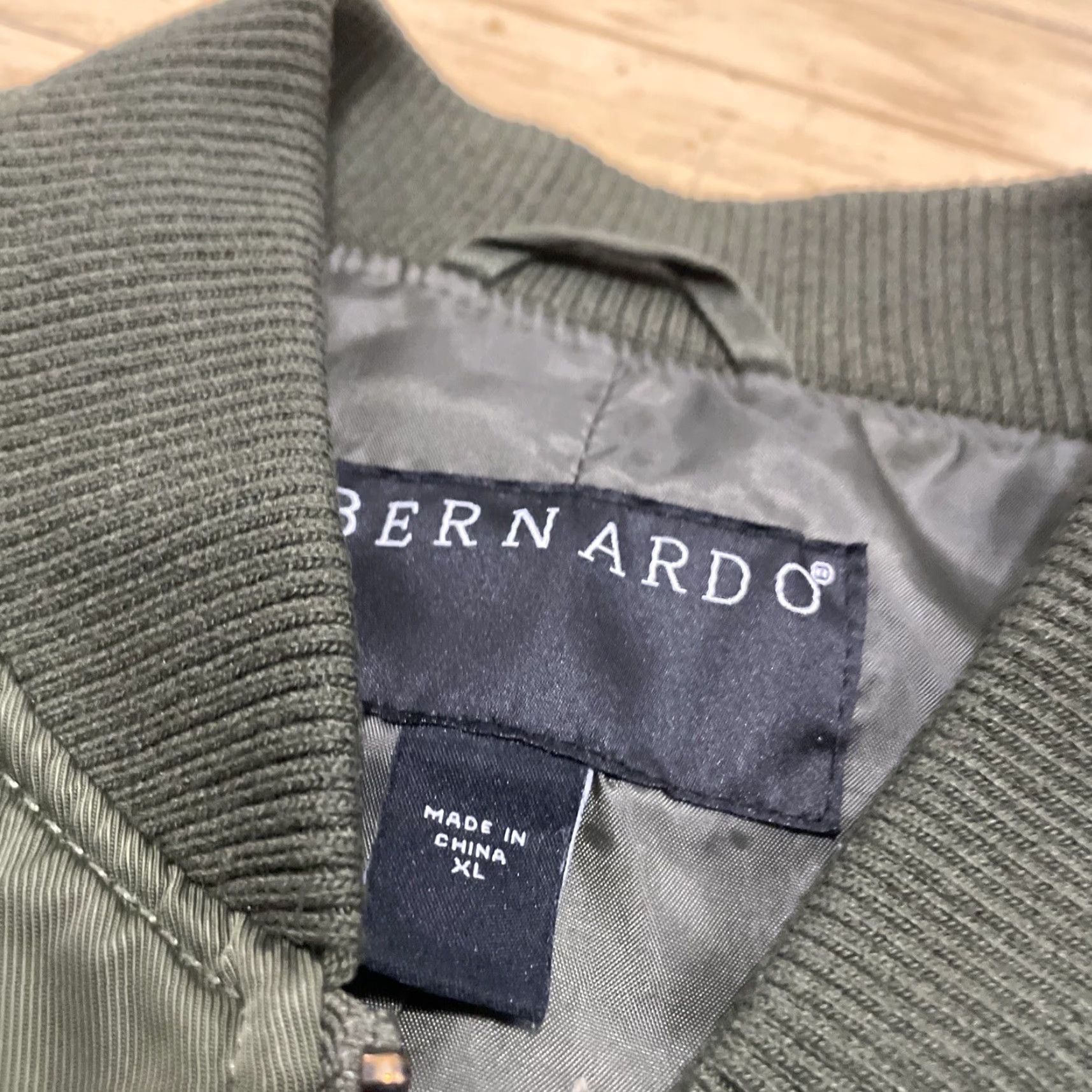 Vintage Bernardo Jacket Men XL Green Lined Zip Bomber Military Mock Streetwear Capsule Jacket Size US XL / EU 56 / 4 - 7 Thumbnail