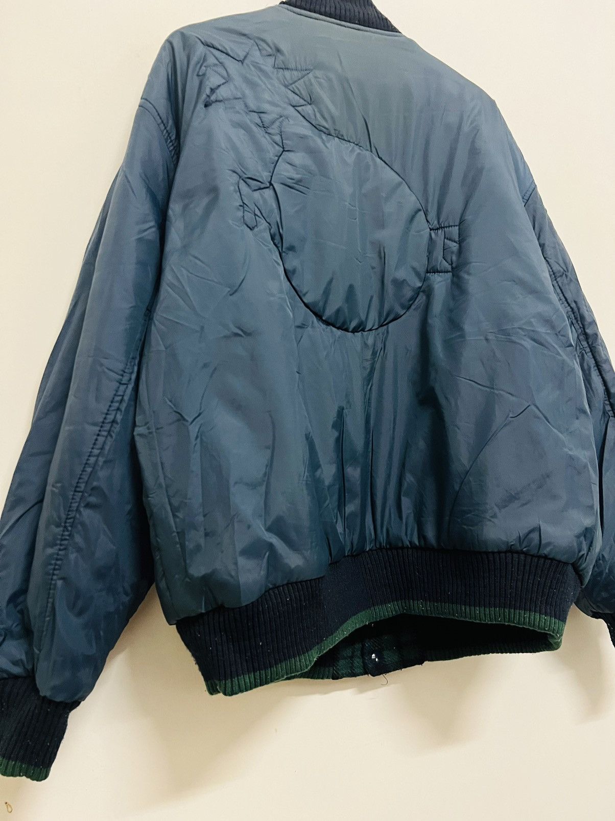 Vintage Vintage 80s Reversible Thump! Varsity Bomber Jacket Size US XL / EU 56 / 4 - 24 Thumbnail