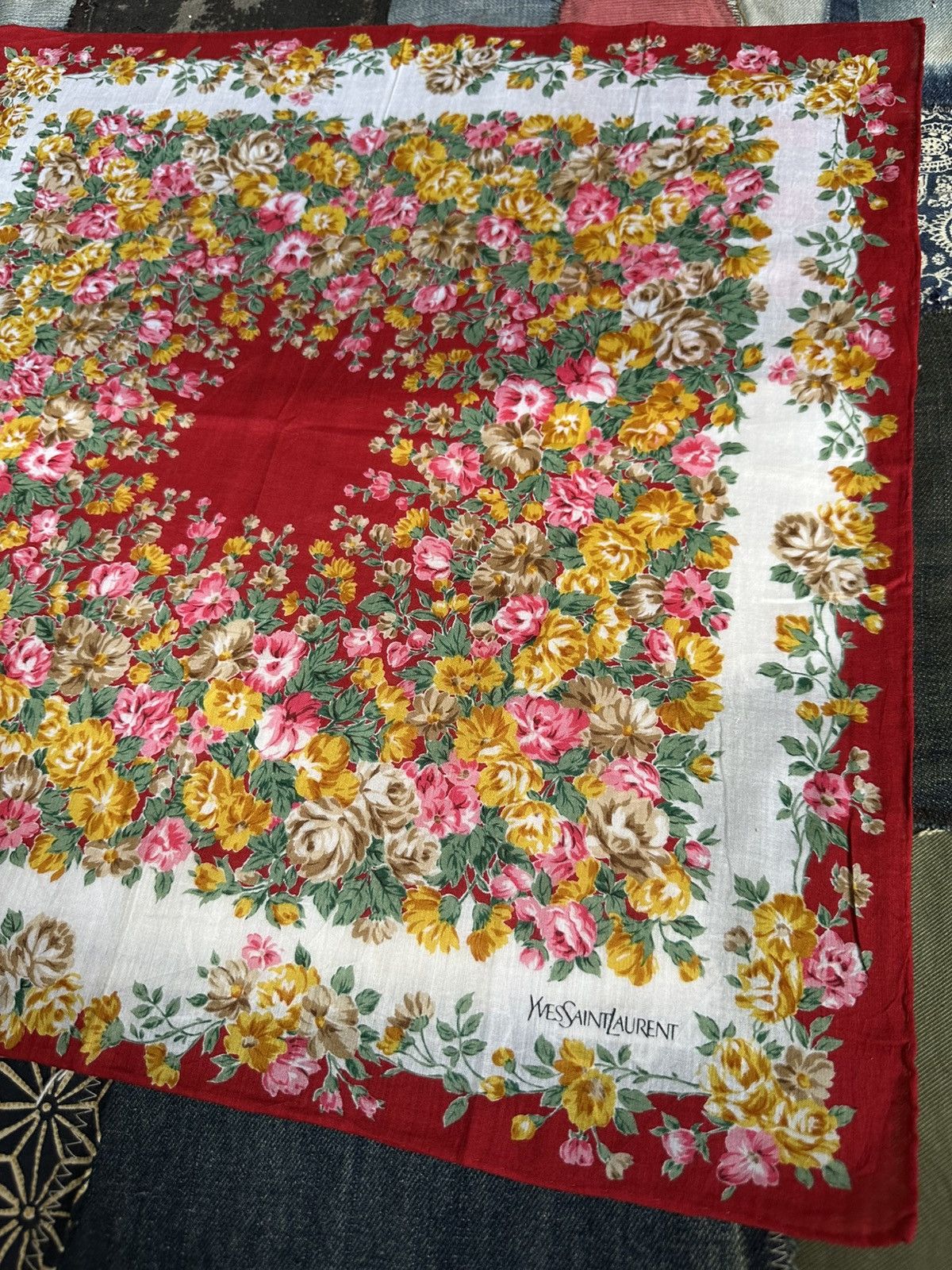Vintage Vintage YSL Handkerchief/ Neckerchief/ Bandana Size ONE SIZE - 4 Thumbnail