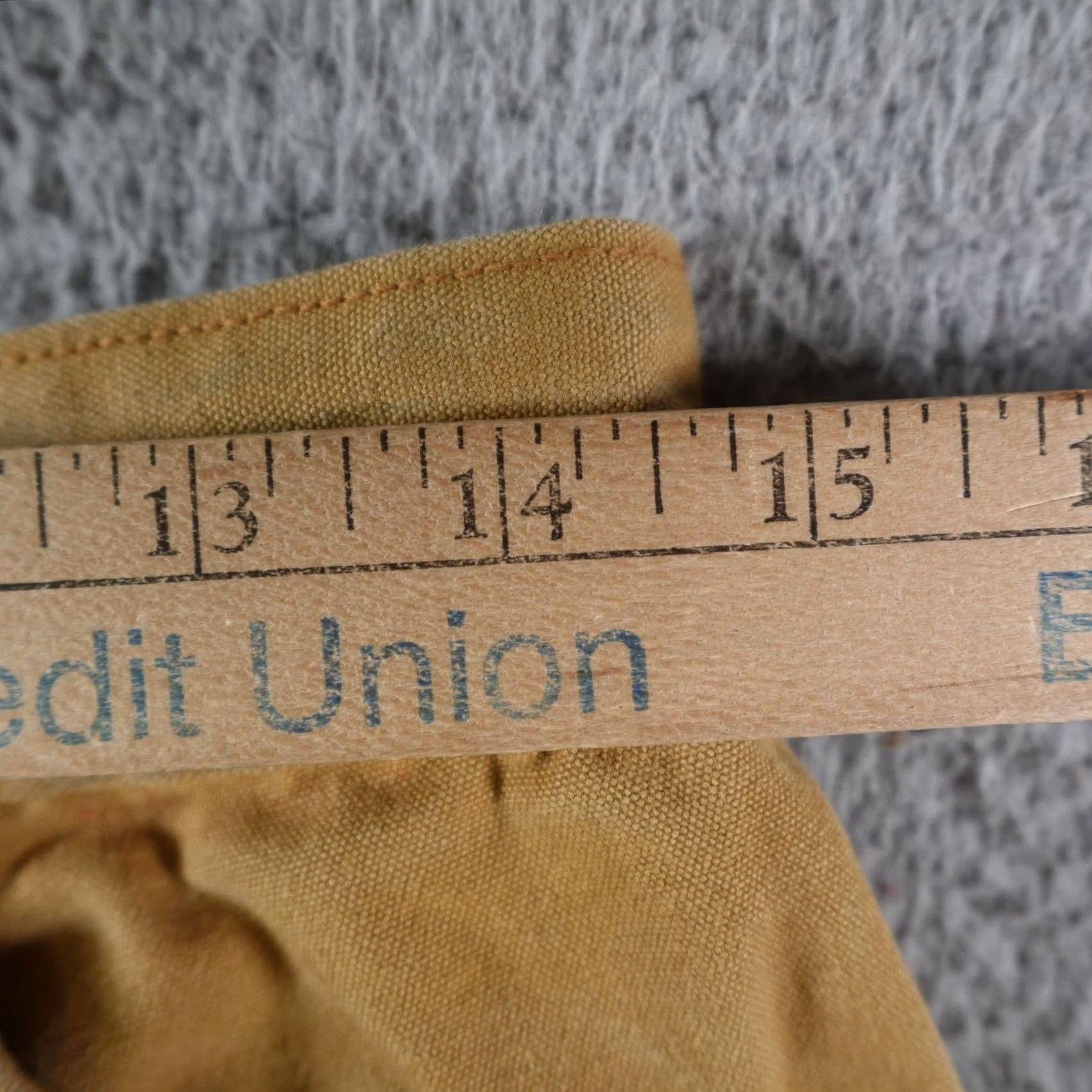 Sears VINTAGE Sears Pants Mens 29x27 Beige Canvas Khaki Workwear Pleated Straight Leg Pants Mens Beige Canvas Workwear Slaw Pocket 27 Inseam Size US 29 - 6 Thumbnail