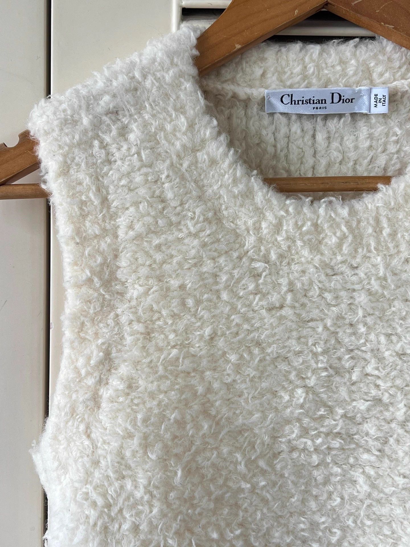 Dior Dior lamb wool vest cream size 36 Size XS / US 0-2 / IT 36-38 - 4 Thumbnail