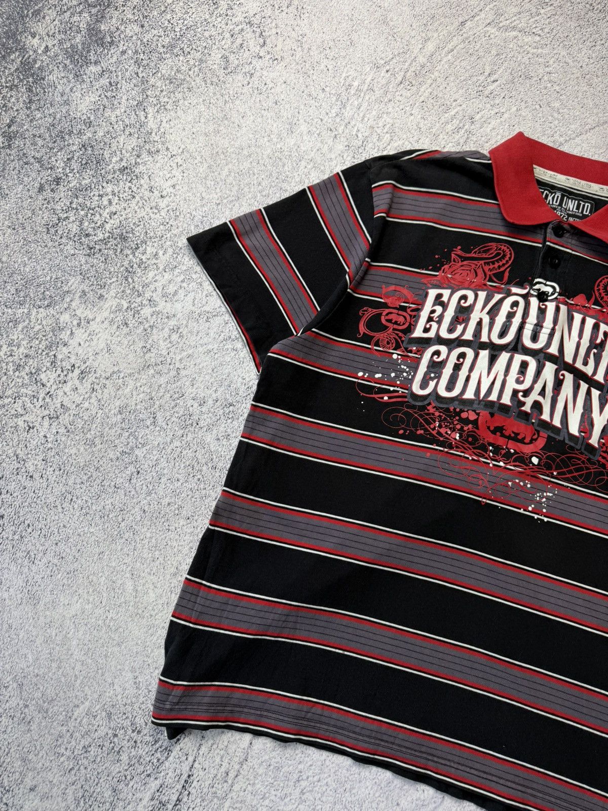 Ecko Unltd. VINTAGE Ecko Unltd Y2K Red Big logo Polo T-Shirt USA Size US L / EU 52-54 / 3 - 2 Thumbnail