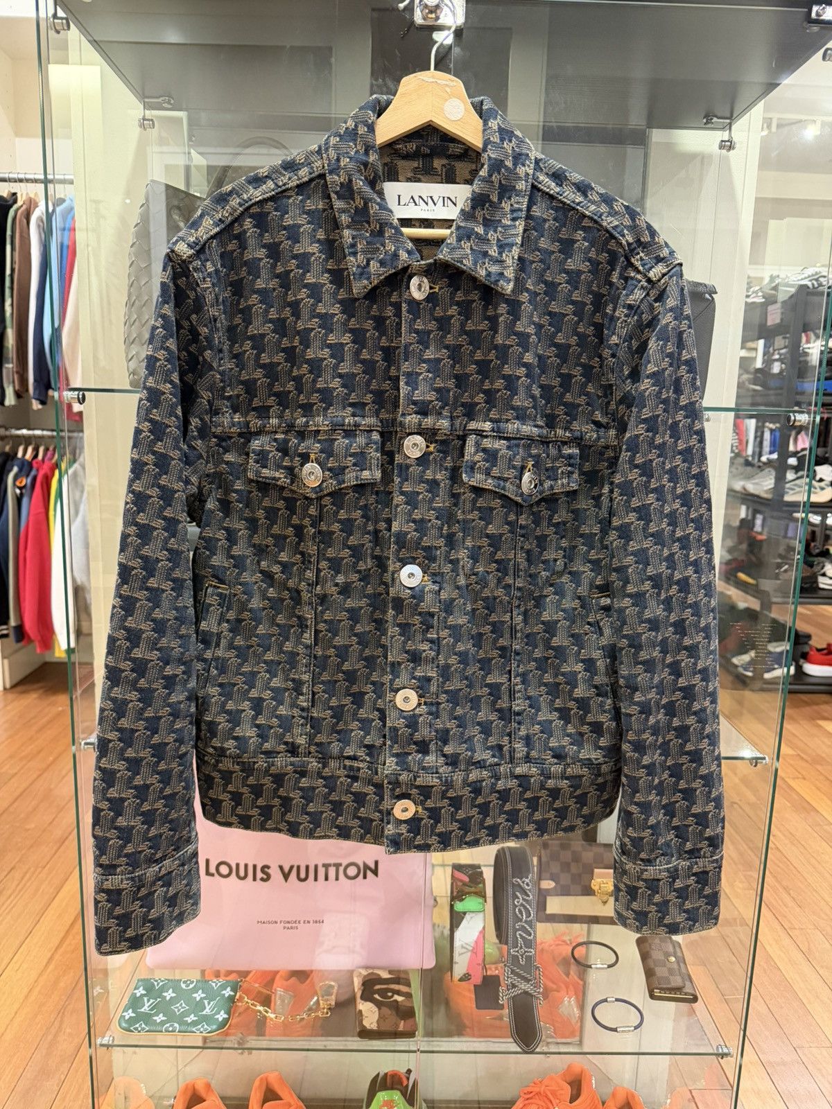 Lanvin Lanvin Monogram Denim Jacket Size US M / EU 48-50 / 2 - 1 Thumbnail