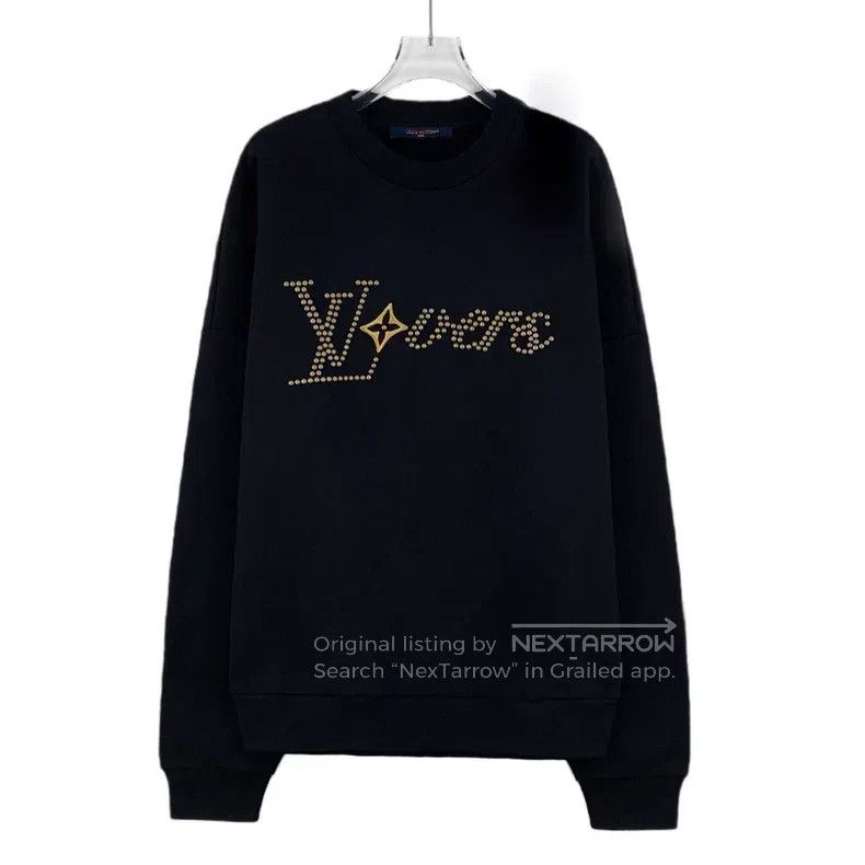 Louis Vuitton Louis Vuitton 24 black logo beaded cotton crew neck long s Size US S / EU 44-46 / 1 - 1 Thumbnail