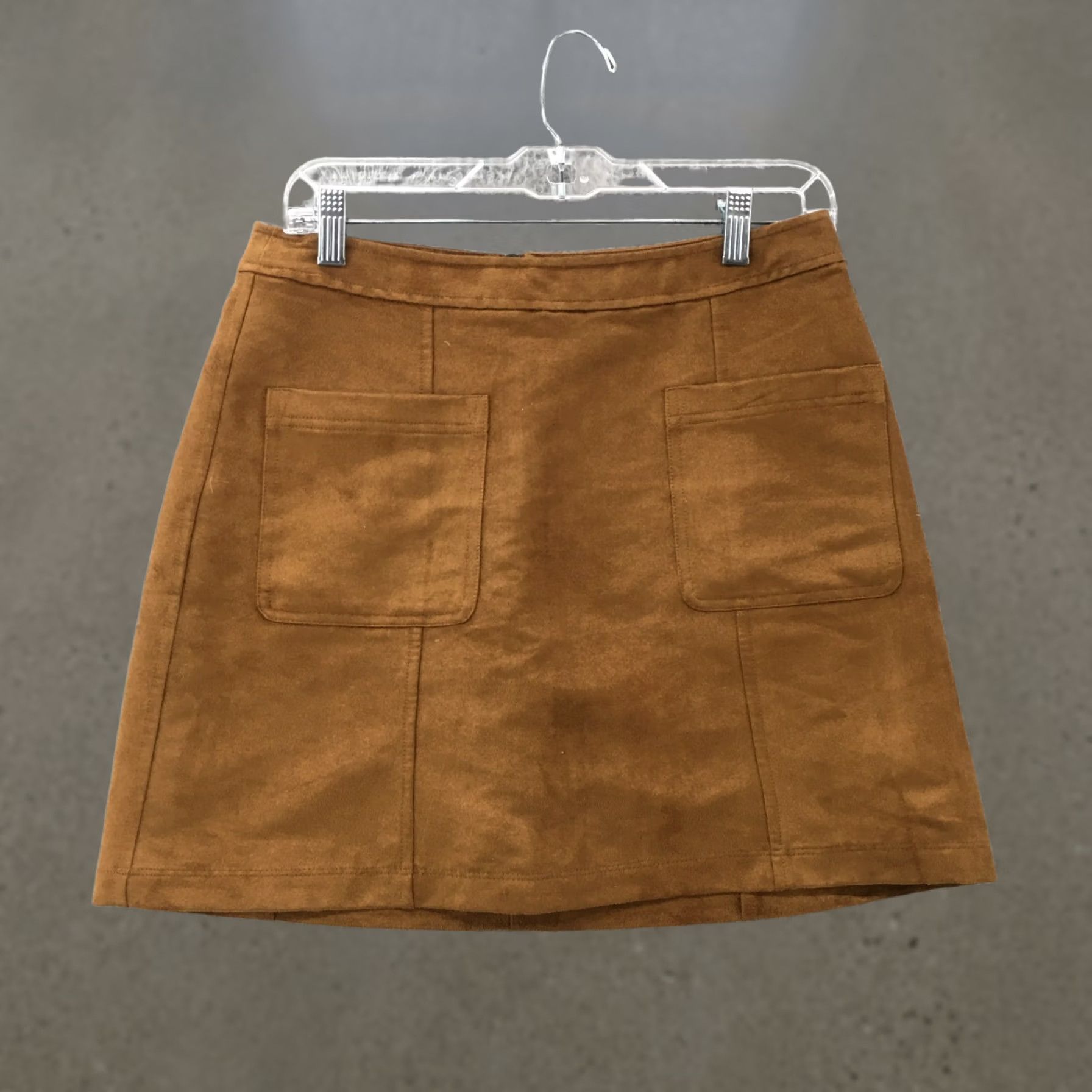 Old Navy Old Navy Skirt Womens 6 A-Line Mini Brown Front Pockets Zip Back Casual Mid Rise- Denim, Polyester, Short Skirt, Regular Size 6 Womens Size 28" / US 6 / IT 42 - 1 Thumbnail