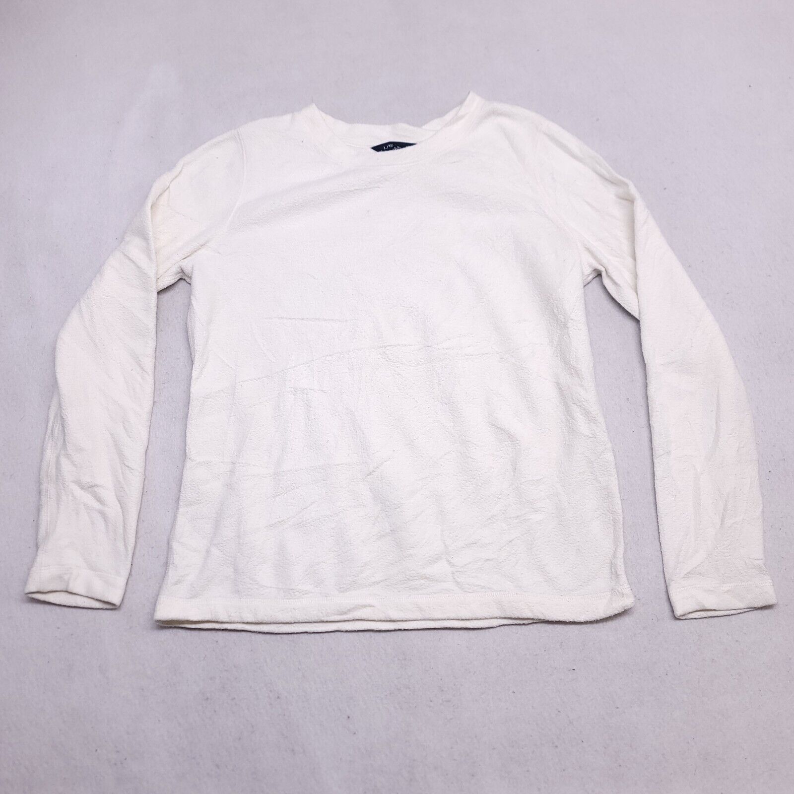Lands' End Lands End Cotton Pullover Sweatshirt Womens Size S White Size S / US 4 / IT 40 - 2 Thumbnail