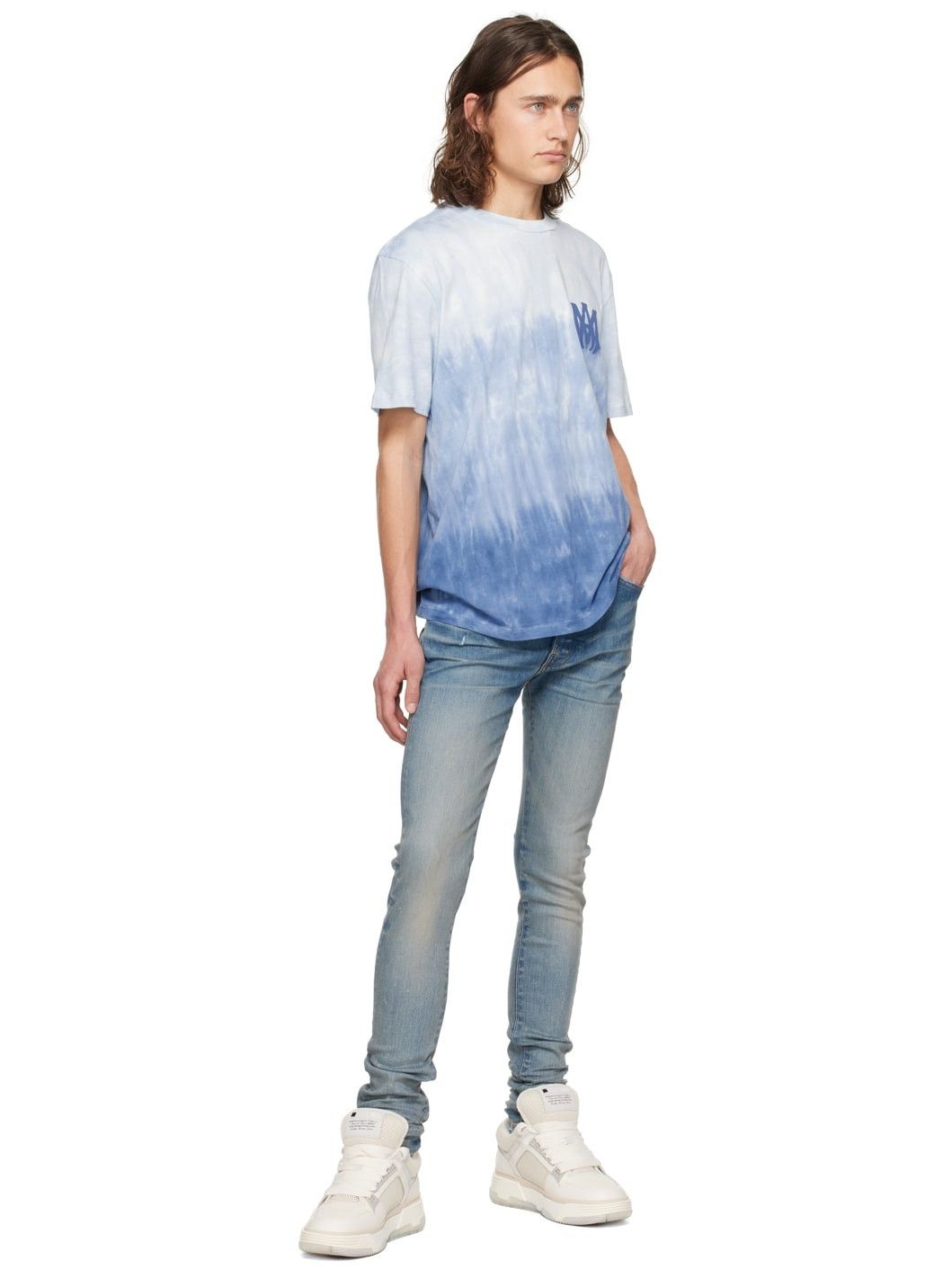 Amiri o1s1wg110425 MA Dip Dye T-Shirt in Blue Size US XL / EU 56 / 4 - 4 Thumbnail