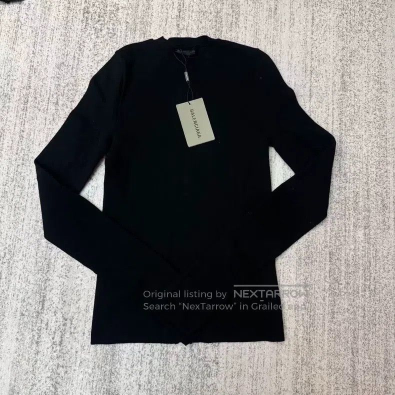 Balenciaga Balenciaga Black knitted small standard long sleeve Size US L / EU 52-54 / 3 - 1 Thumbnail