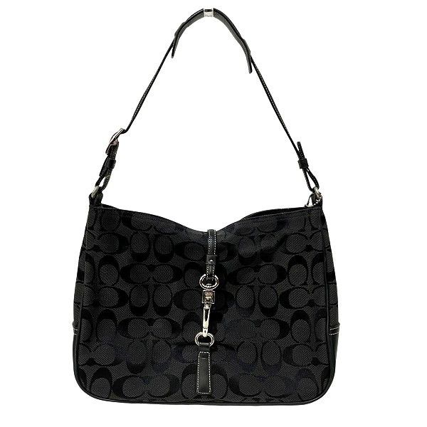 Coach Coach Signature Clip Hobo Bag Canvas Shoulder Bag 6091 in Brown, Women's