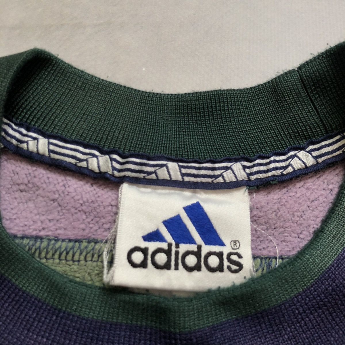 Adidas × Vintage Vintage Adidas Three Stripes Sweatshirt USA Big Logo 90s y2k Size US L / EU 52-54 / 3 - 3 Thumbnail