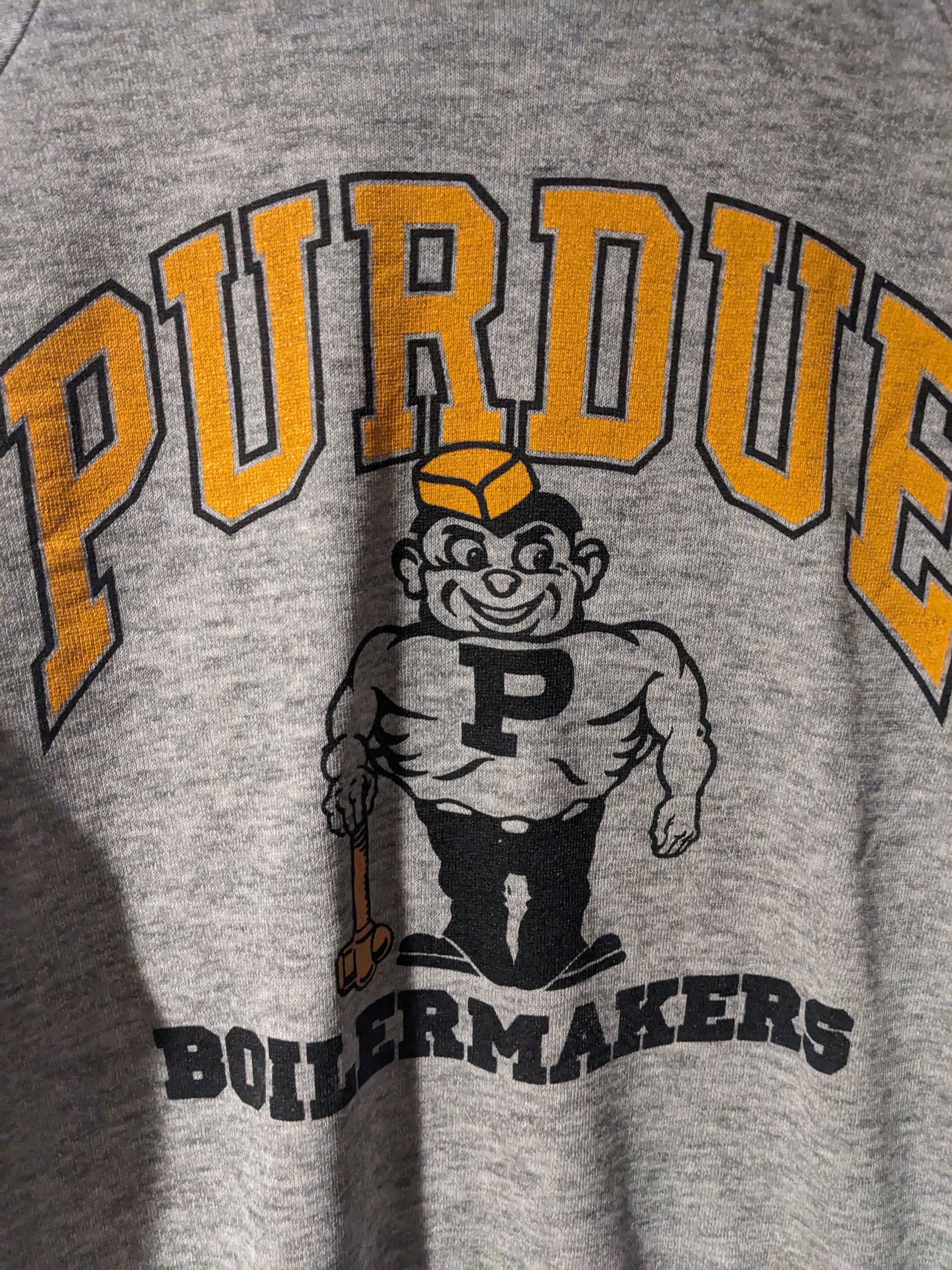 NCAA Vintage 80s Purdue Boilermakers Lightweight Sweatshirt Size US L / EU 52-54 / 3 - 2 Thumbnail