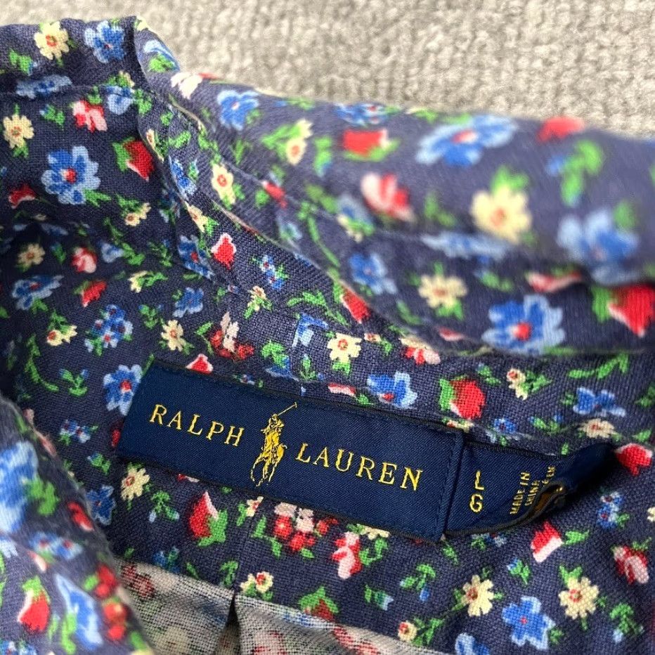 Ralph Lauren Ralph Lauren Shirt Mens Large Blue Floral Button Down Short Sleeve Pony Preppy Size US L / EU 52-54 / 3 - 4 Thumbnail