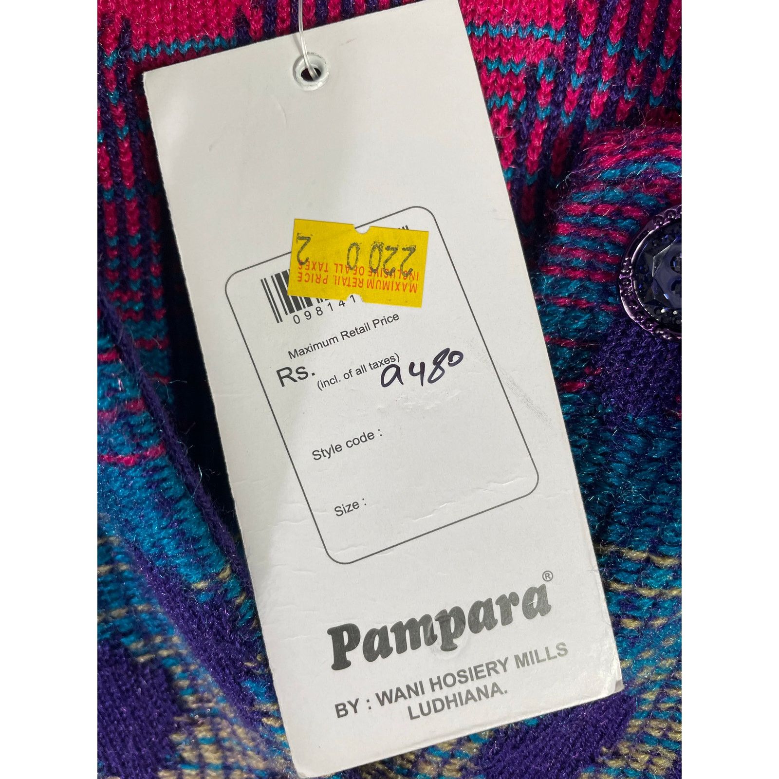 Other Pampara Multicolor Knit Button Jacket Tunic Small NWT Boho Size M / US 6-8 / IT 42-44 - 8 Thumbnail