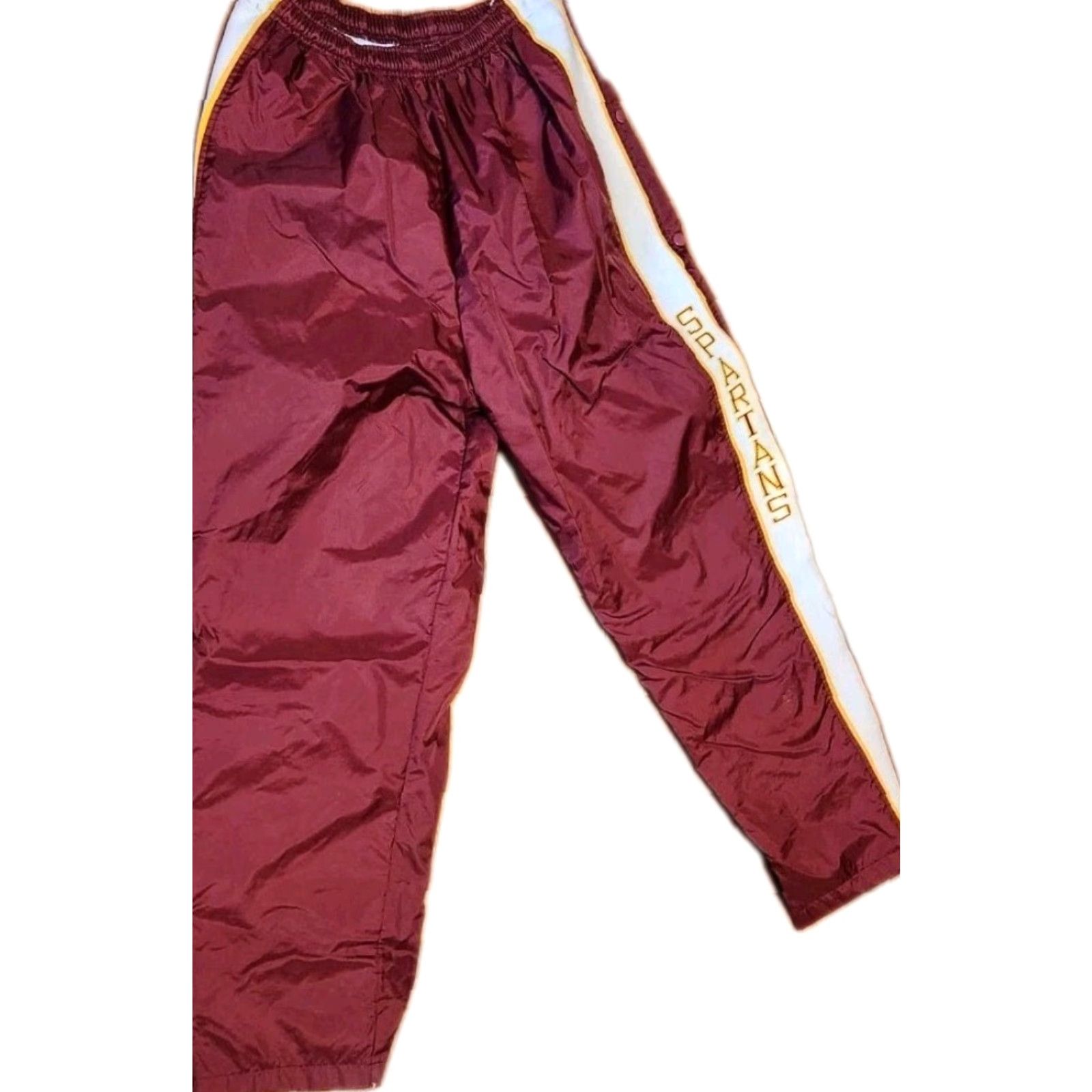 Vintage BADGER Spartans Tear Away Nylon Track Pants Warm Up Men L Large USA MADE Vintage Nylon Track Pants Mens Size US 33 - 2 Thumbnail