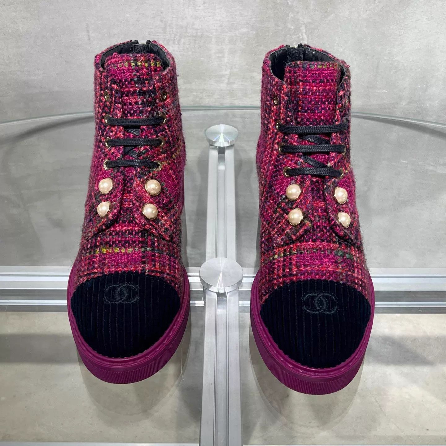 Chanel Chanel suede boots fuchsia 38 Size US 7.5 / IT 37.5 - 1 Thumbnail