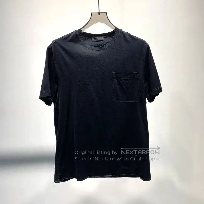Prada Prada Black Cotton Men's T-shirt. Size US L / EU 52-54 / 3 - 1 Thumbnail