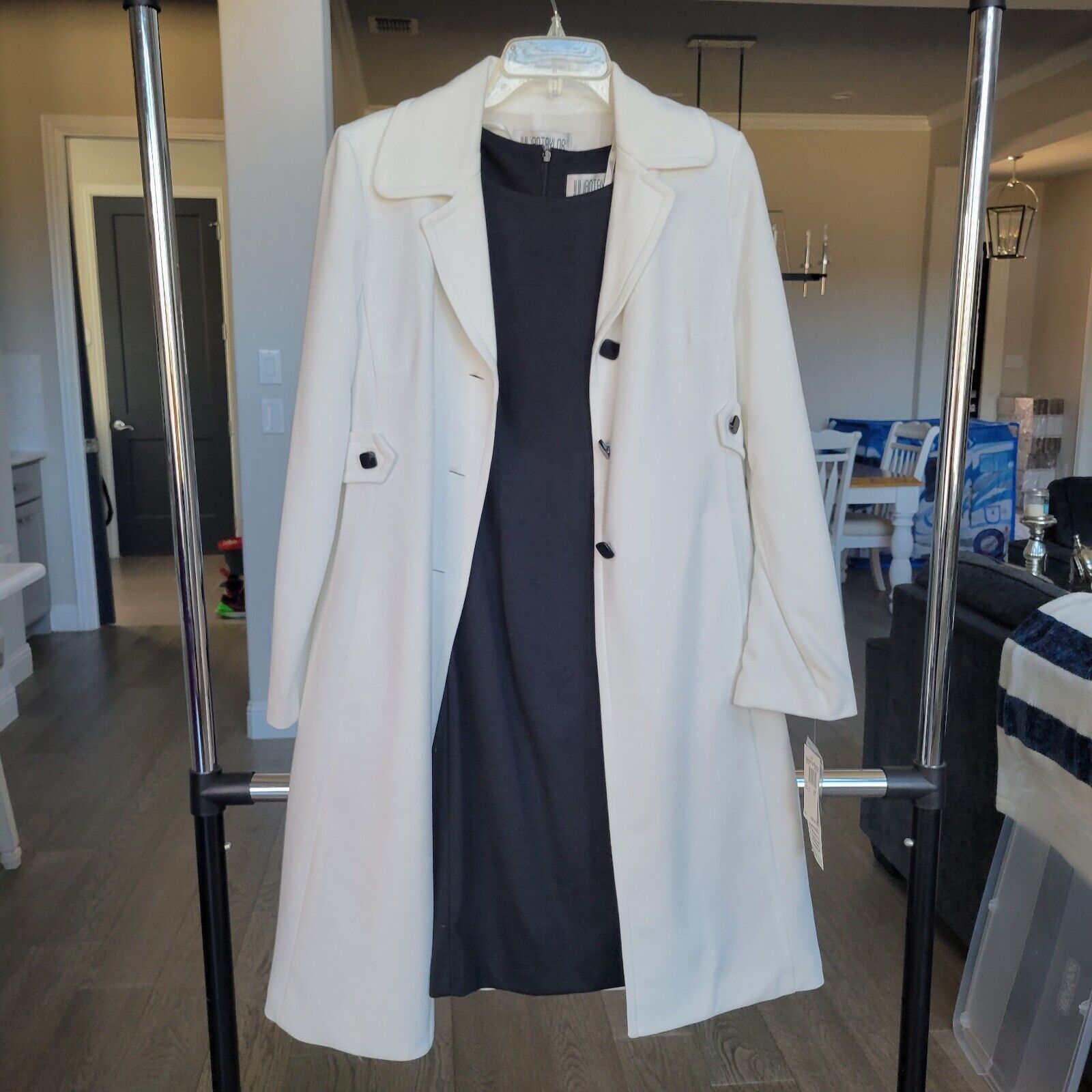 Other Julian Taylor Set of 2 Ivory Coat & Black Dress Size 8 vtg Size M / US 6-8 / IT 42-44 - 9 Thumbnail