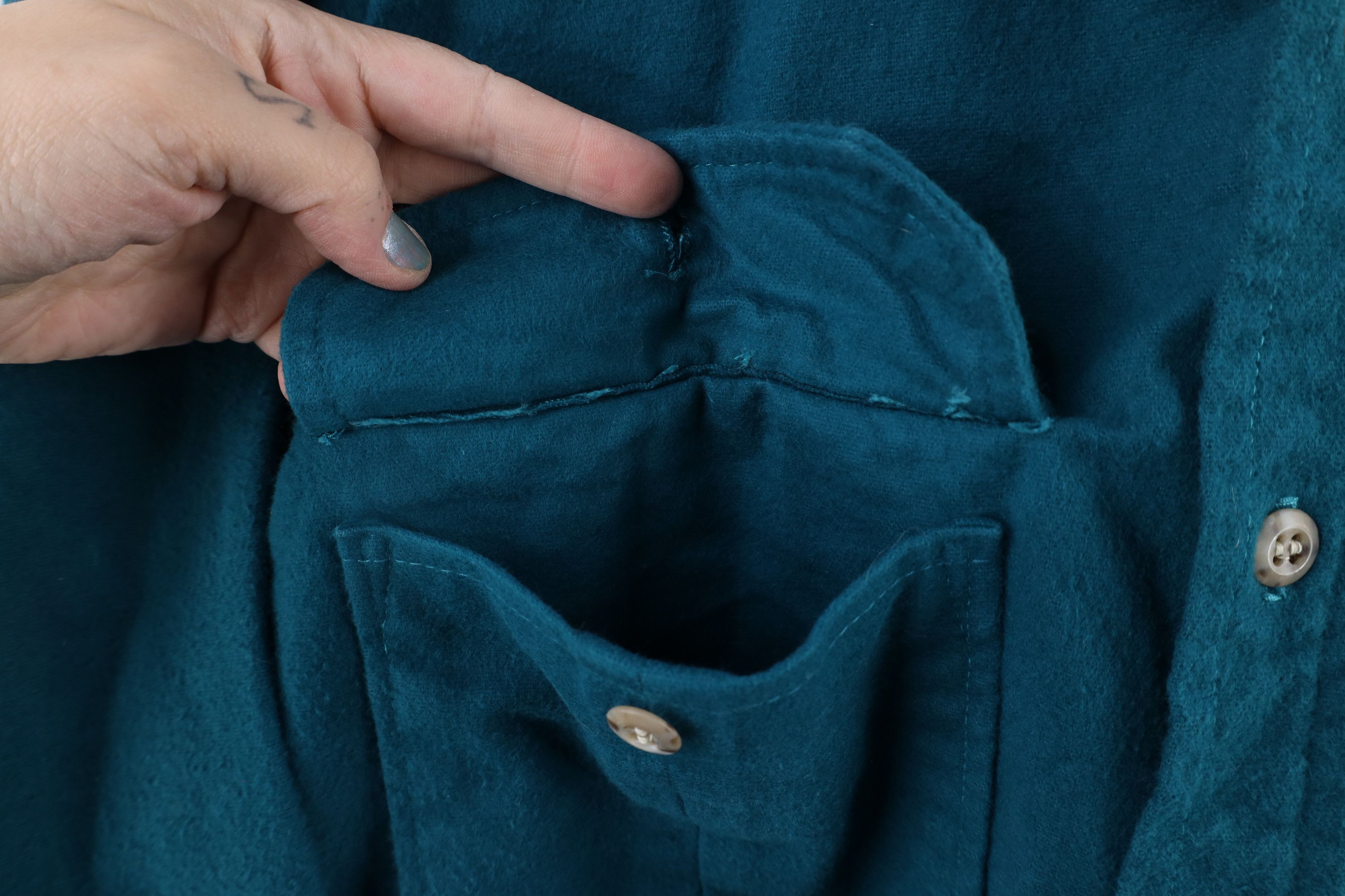 Cabelas × Vintage Vintage 90s Cabelas Cloth Button Shirt Blue Cotton USA Size US M / EU 48-50 / 2 - 5 Thumbnail
