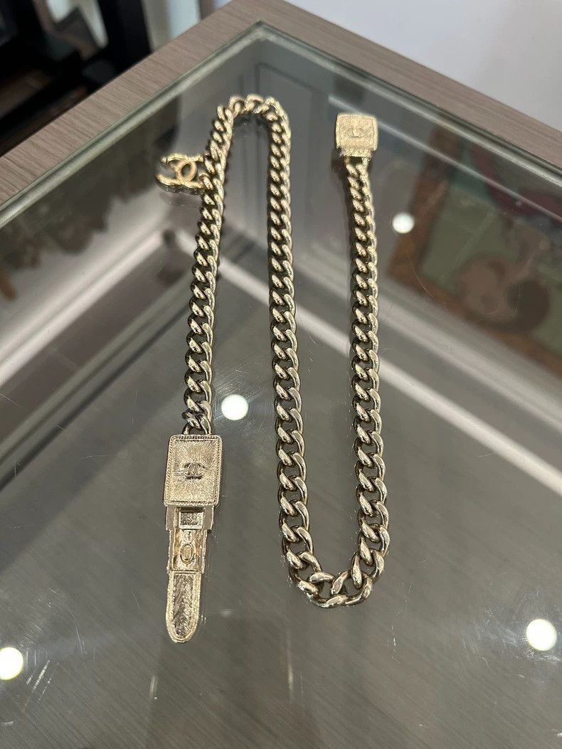 Chanel Chanel Double C Logo Adjustable Choker Necklace Size ONE SIZE - 3 Thumbnail