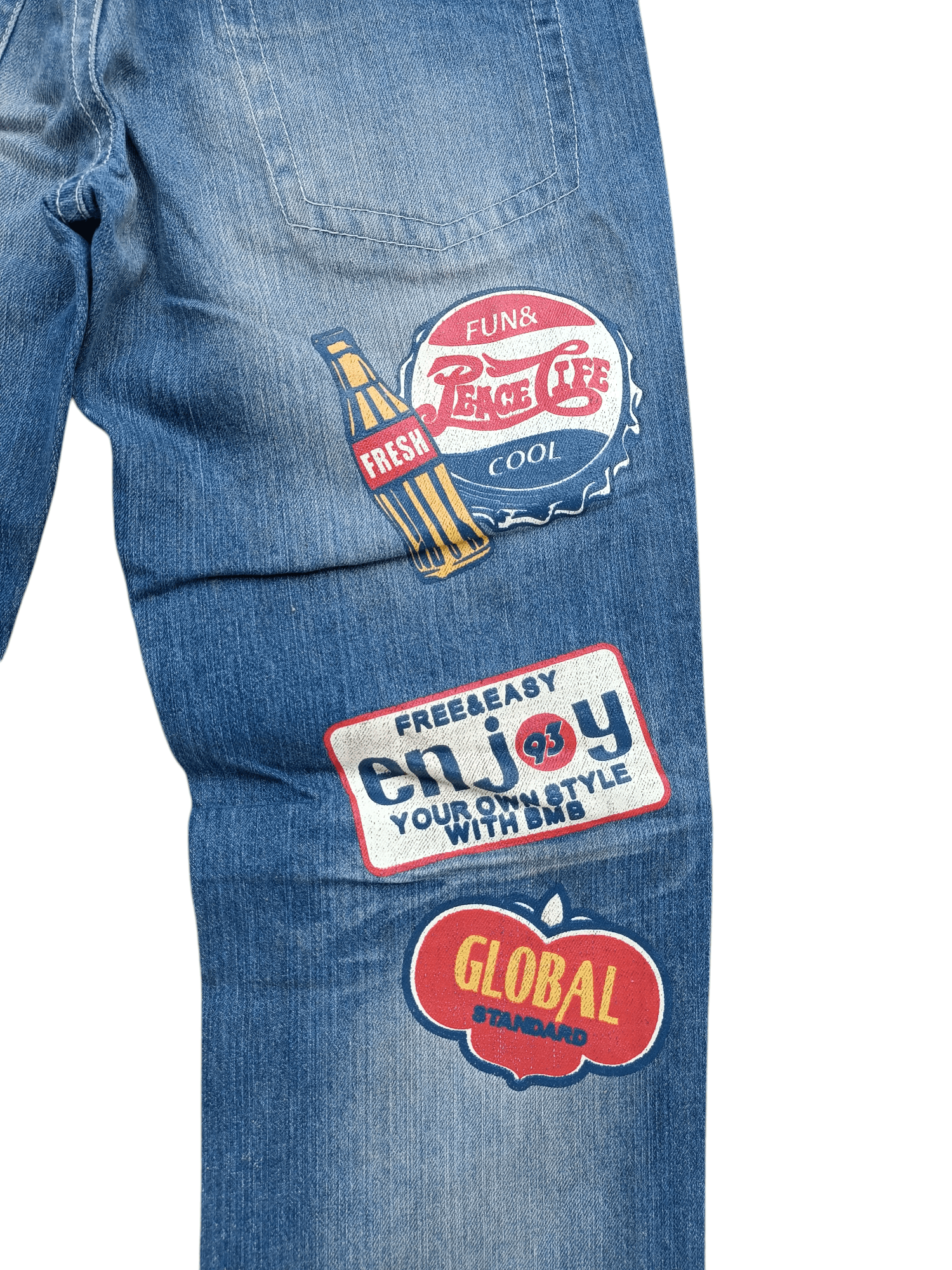 Designer × Japanese Brand × Vintage VINTAGE BLUE MOON BLUE FLORIDA 93 SURFING PAINT DESIGN DENIM Size US 32 / EU 48 - 13 Thumbnail