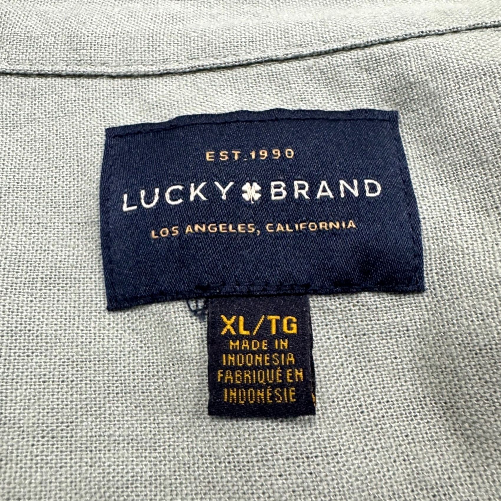 Lucky Brand Lucky Brand Dress Shirt Men's XL Button Up 100% Cotton Gray Casual California Gray Men XL Regular Size Shirt Size US XL / EU 56 / 4 - 3 Thumbnail
