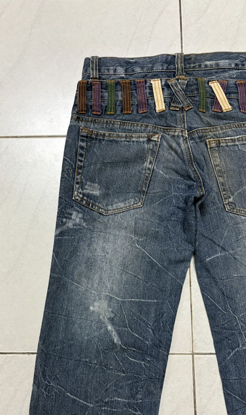 Japanese Brand Japanese International World Streetwear Double Waist Denim Size US 30 / EU 46 - 12 Thumbnail