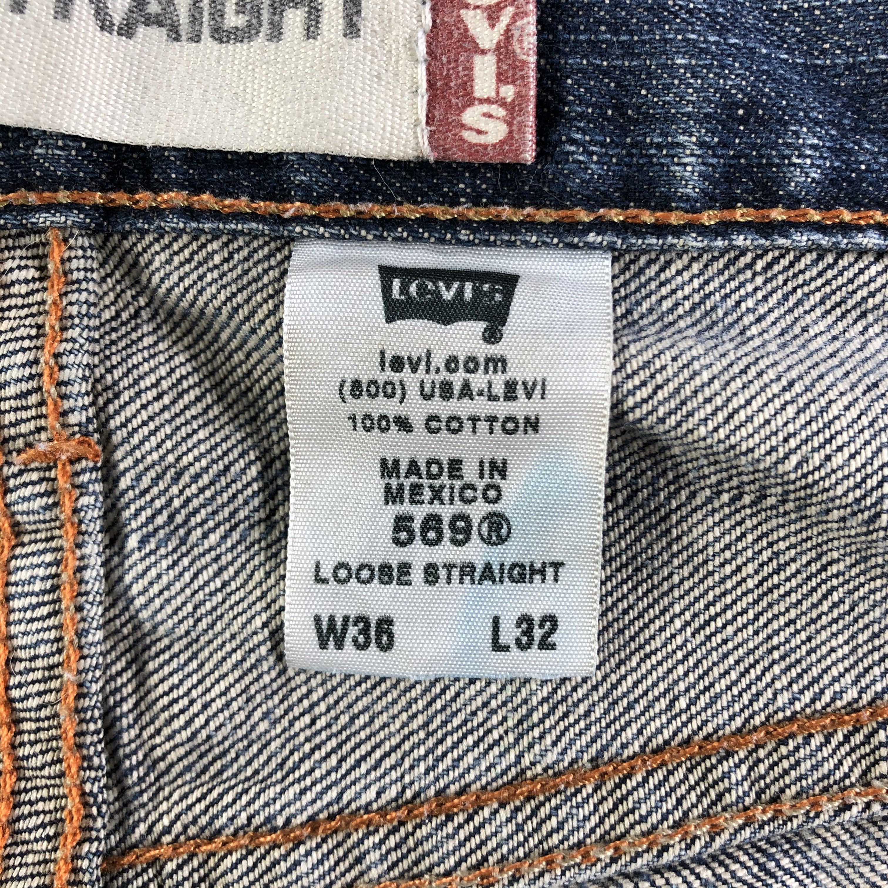 Levi's Vintage Blue Wash Levis 569 Jeans-J3079 Size US 37 - 9 Thumbnail