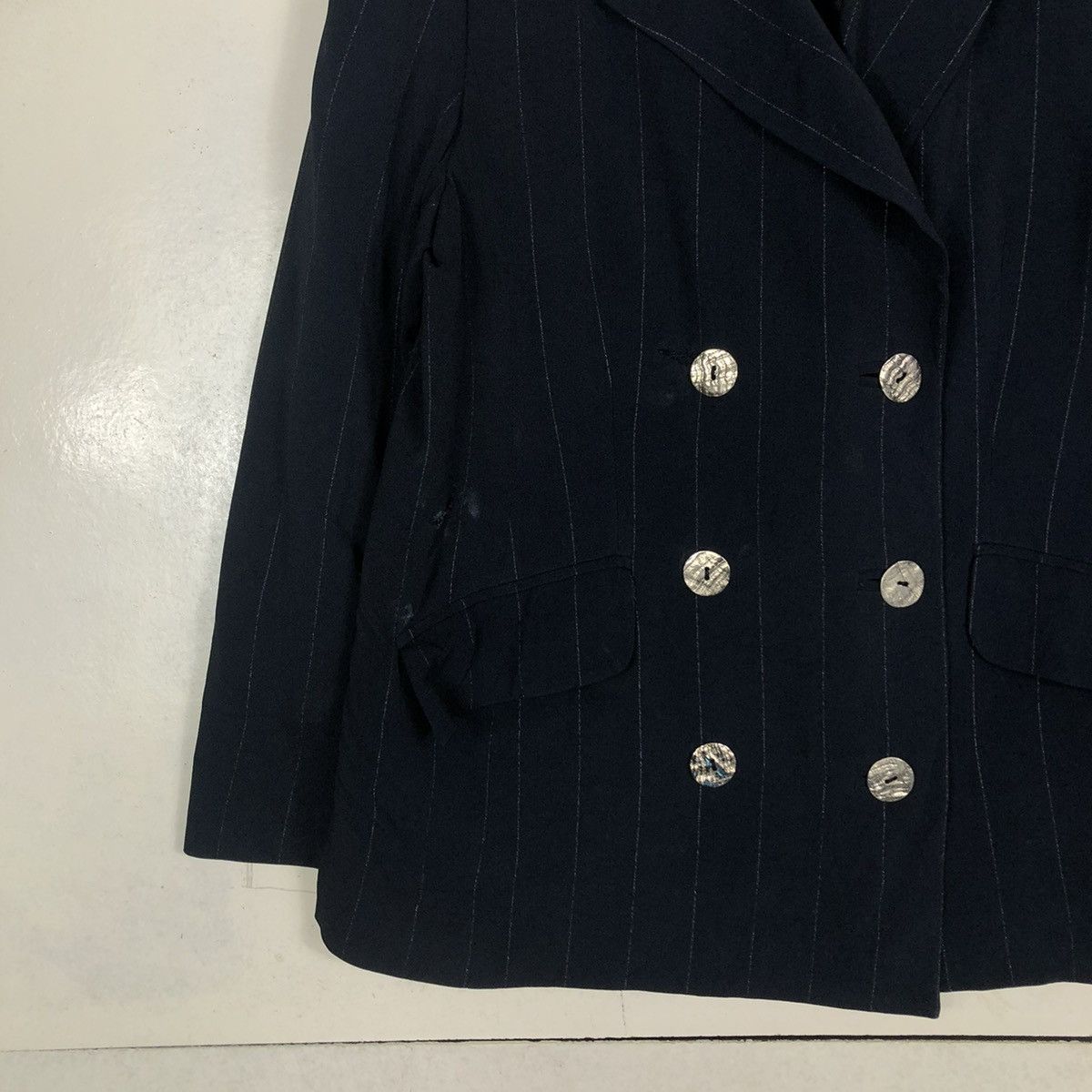 Vintage 📌VINTAGE CASUAL COATS JACKET STRIPED MARINA RINALDI ITALY Size US M / EU 48-50 / 2 - 6 Thumbnail