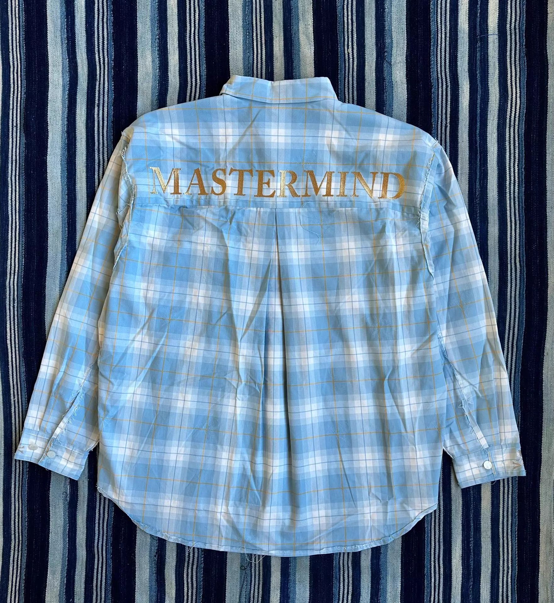 Mastermind Japan MMJ 23SS Plaid Skull Embroidery 2sided long-sleeve Shirt L Size US L / EU 52-54 / 3 - 2 Thumbnail