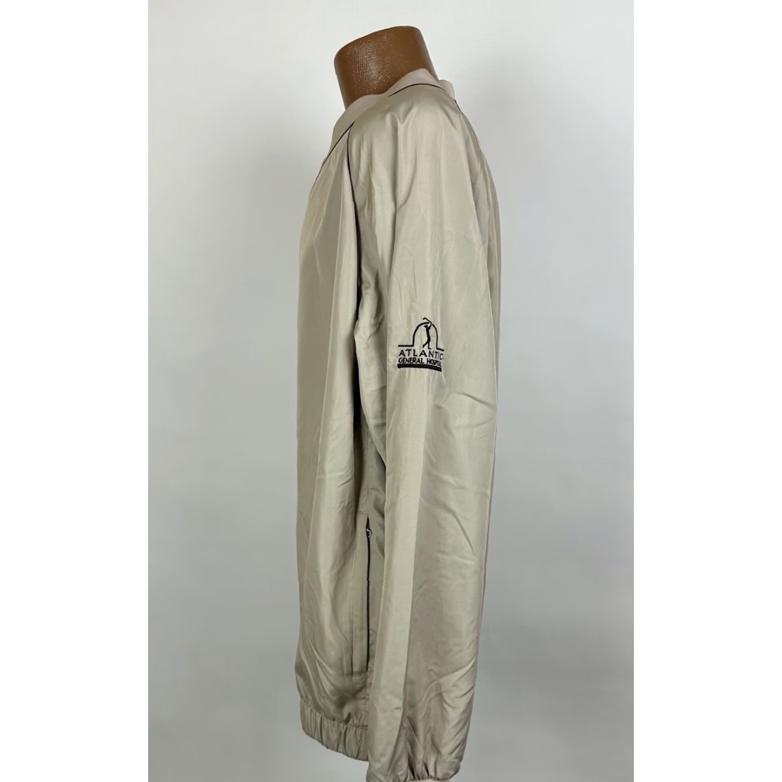 Footjoy VINTAGE FootJoy V-Neck Golf Pullover Jacket Men XL Beige Windbreaker Nylon Zipped Pockets Golf Size US XL / EU 56 / 4 - 3 Thumbnail