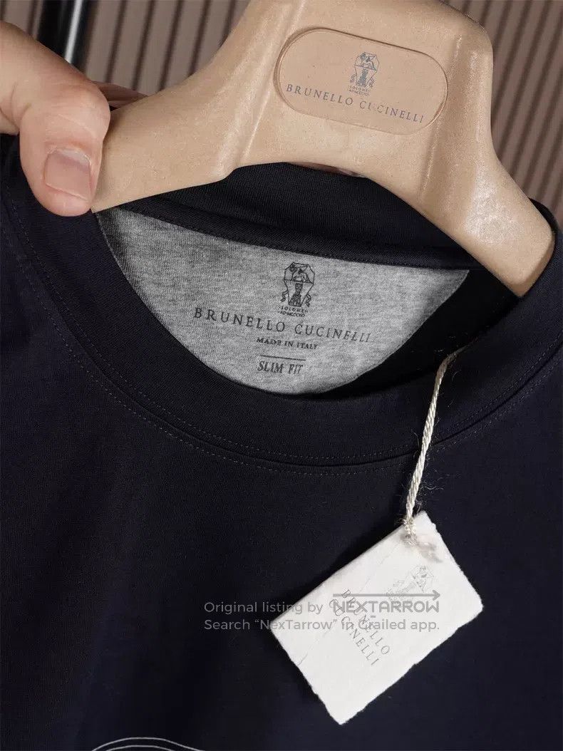 Brunello Cucinelli Brunello Cucinelli Sea Island Cotton Crew Neck Short Sleev Size US M / EU 48-50 / 2 - 3 Thumbnail