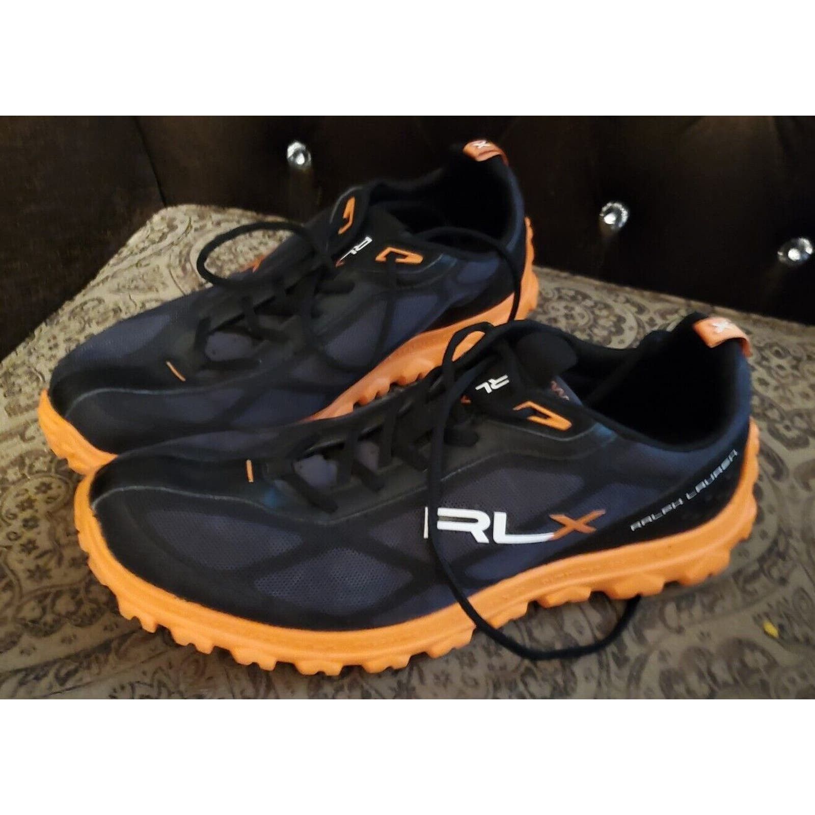 image of Ralph Laurent Rlx Men's Baildon Orange And Black Size 14 Shoes