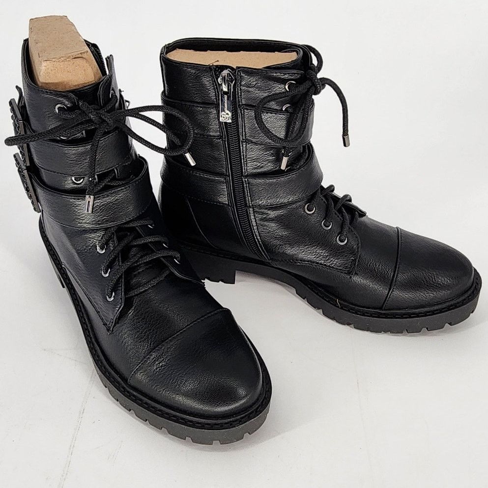 Jessica Simpson Jessica Simpson Kerina Black Fashion Combat Boots Size 7M Size US 7 / IT 37 - 9 Thumbnail