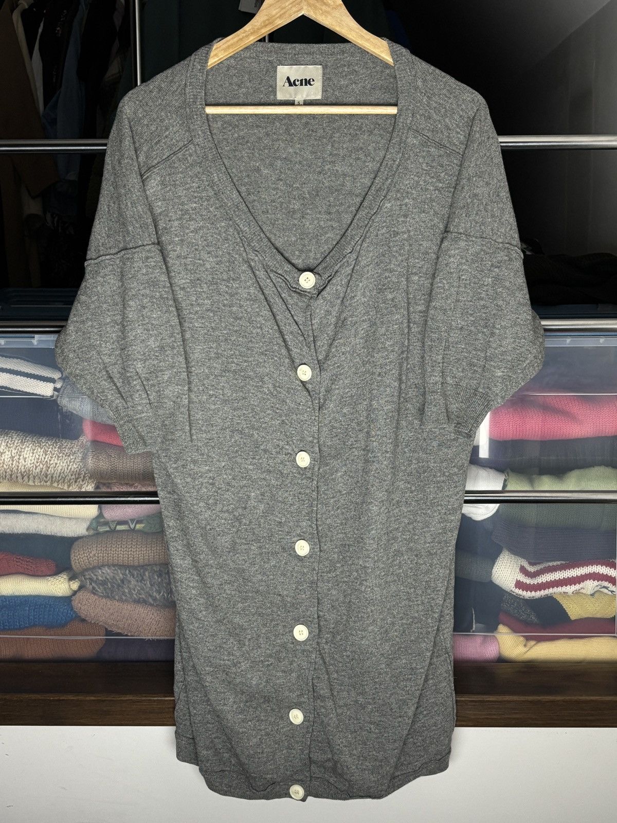 Acne Studios Acne Studios Vintage Archival Short Sleeve Buttoned Cardigan Size S / US 4 / IT 40 - 1 Thumbnail