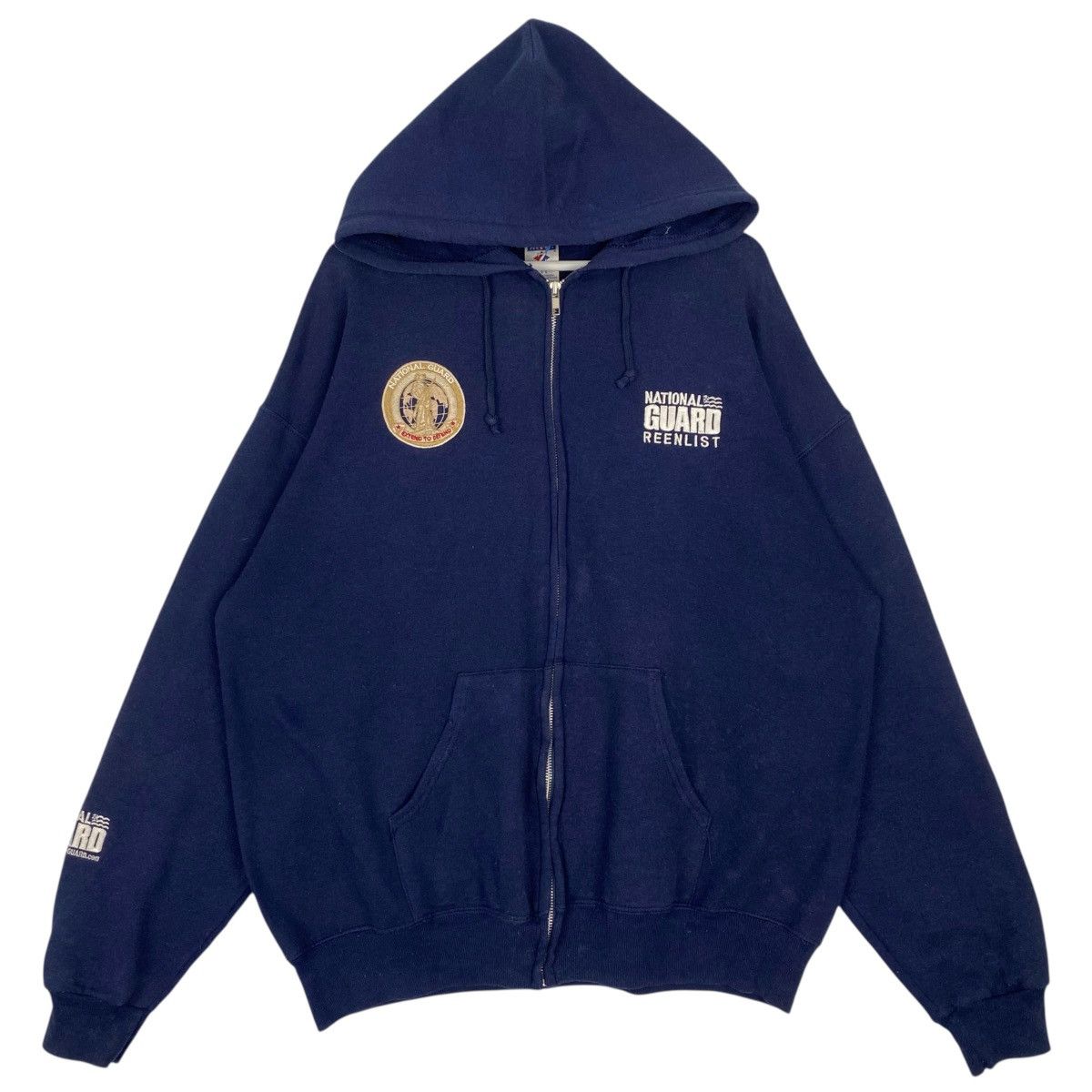 Other Vintage Jerzees Printed Number Hoodie Sweater NavyBlue Size US L / EU 52-54 / 3 - 1 Thumbnail