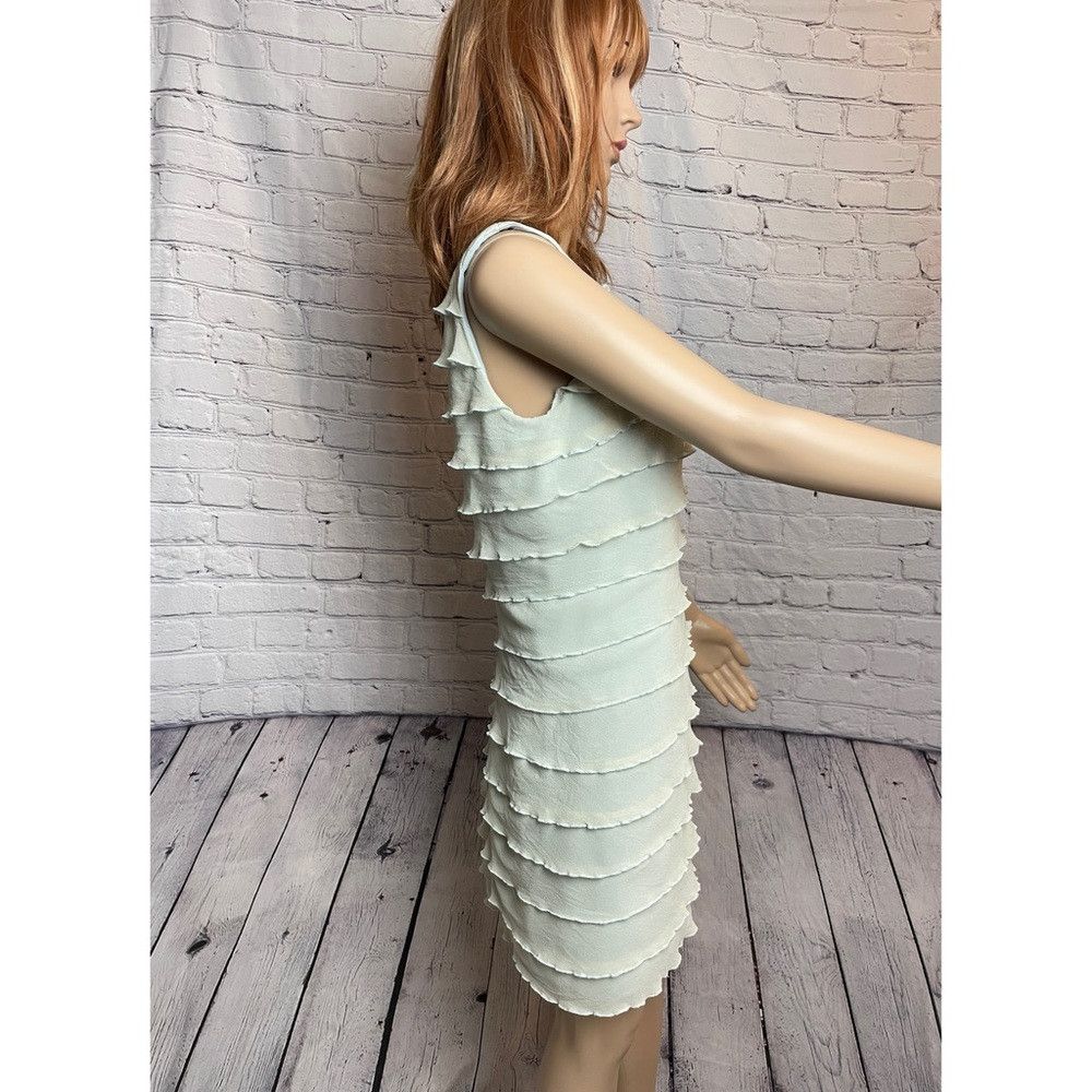 Other Chetta B Baby Blue Silk Ruffle Mini Dress Size 6 Size M / US 6-8 / IT 42-44 - 3 Thumbnail