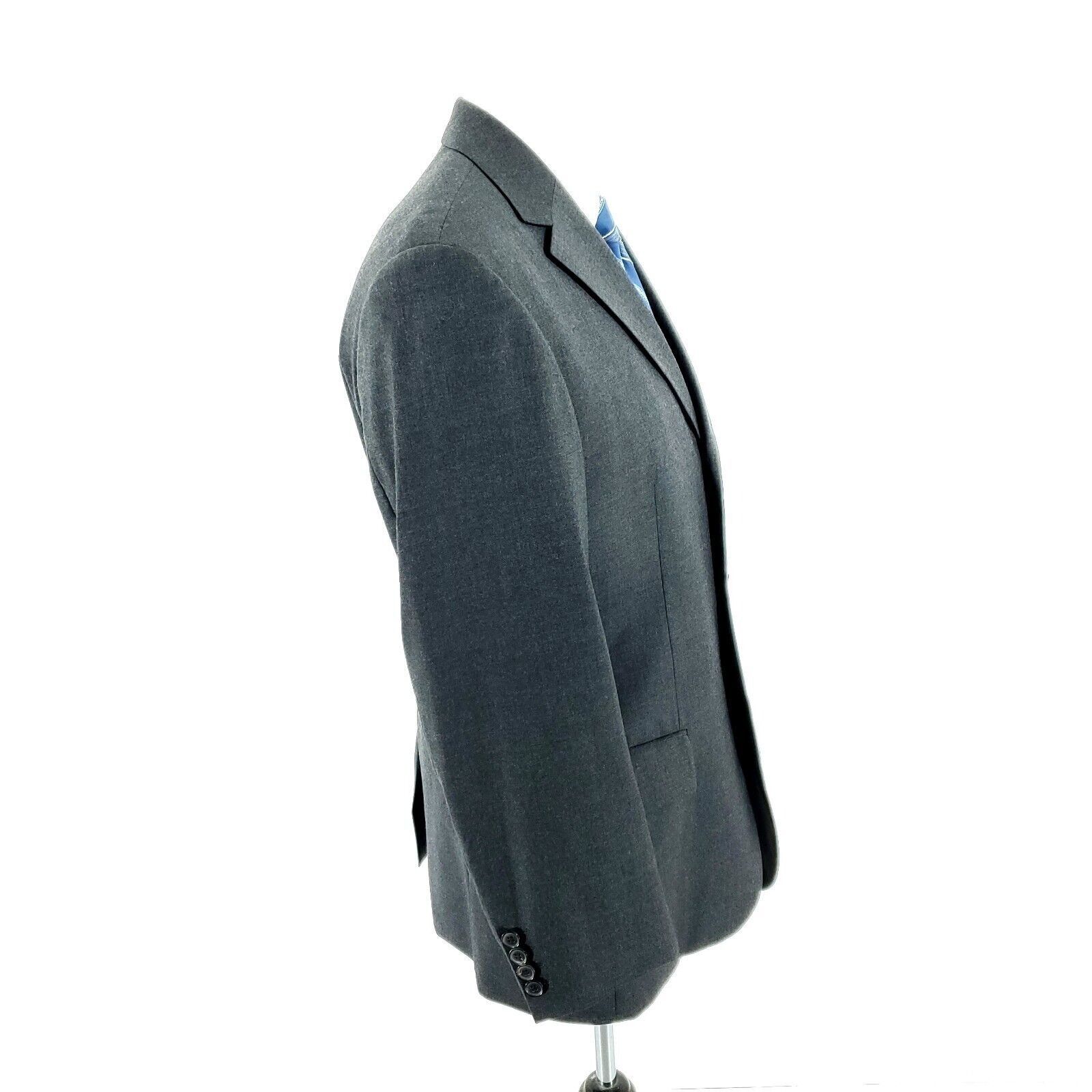 Hugo Boss Hugo Boss Guabello Super 130s Wool 3 Button Blazer 38S Gray Size 38S - 6 Thumbnail