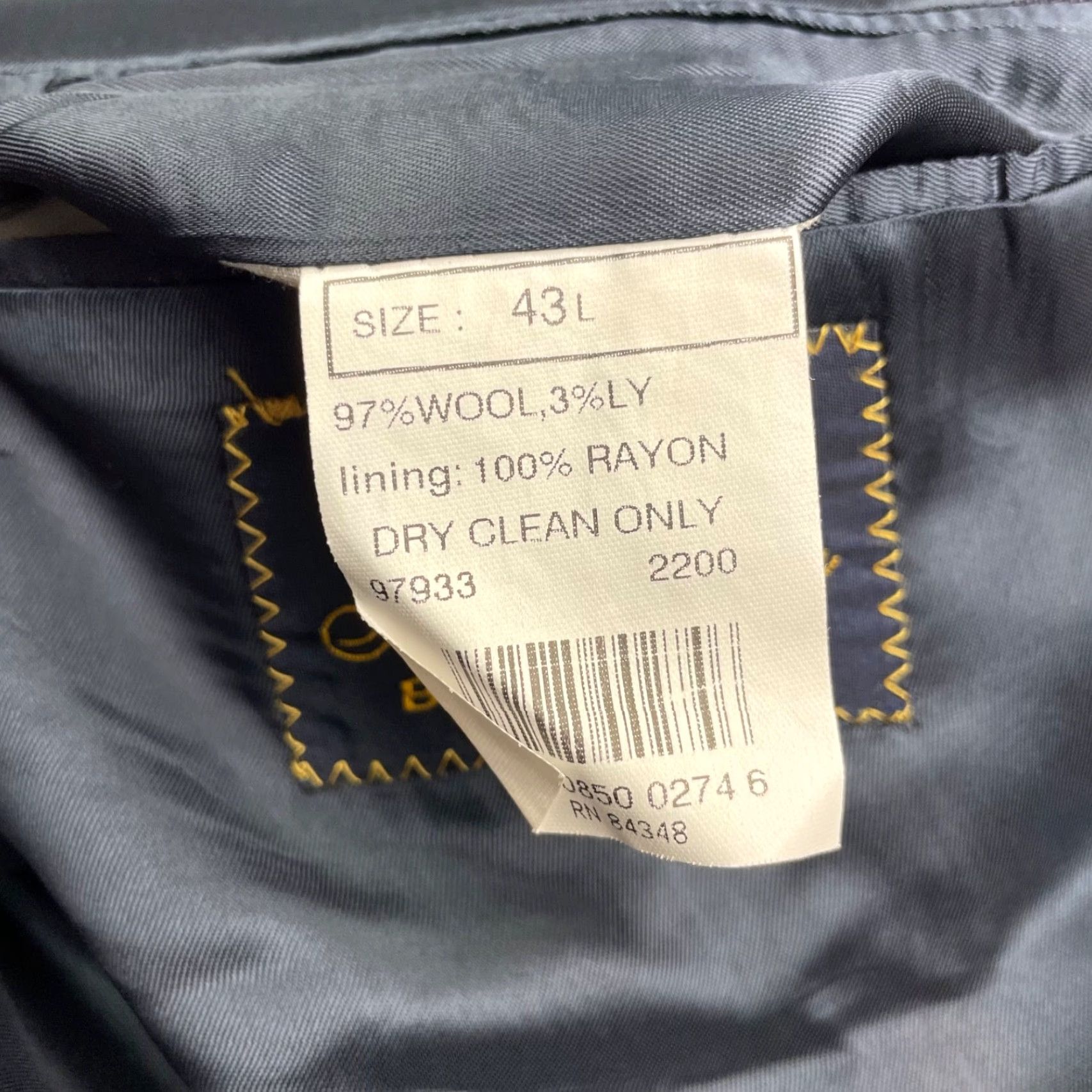 Brooks Brothers Brooks Brothers Blazer Navy 43L Double-Breasted Wool Gold Buttons Six-Button Front Peak Lapel Regular Mens Jacket Size 46R - 7 Thumbnail