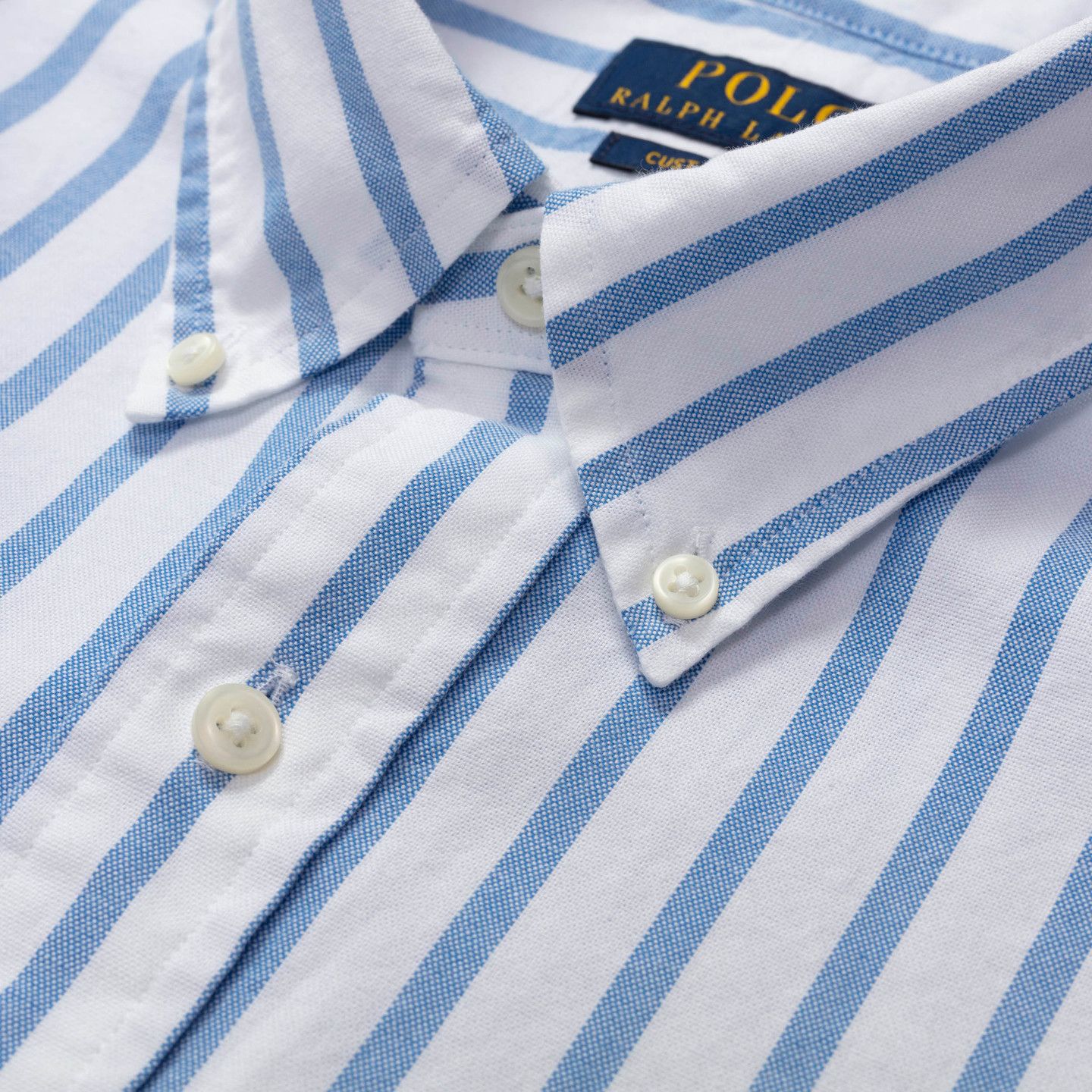Polo Ralph Lauren o1s22i1n0125 Custom Fit Shirt in Light Blue White Size US S / EU 44-46 / 1 - 3 Thumbnail