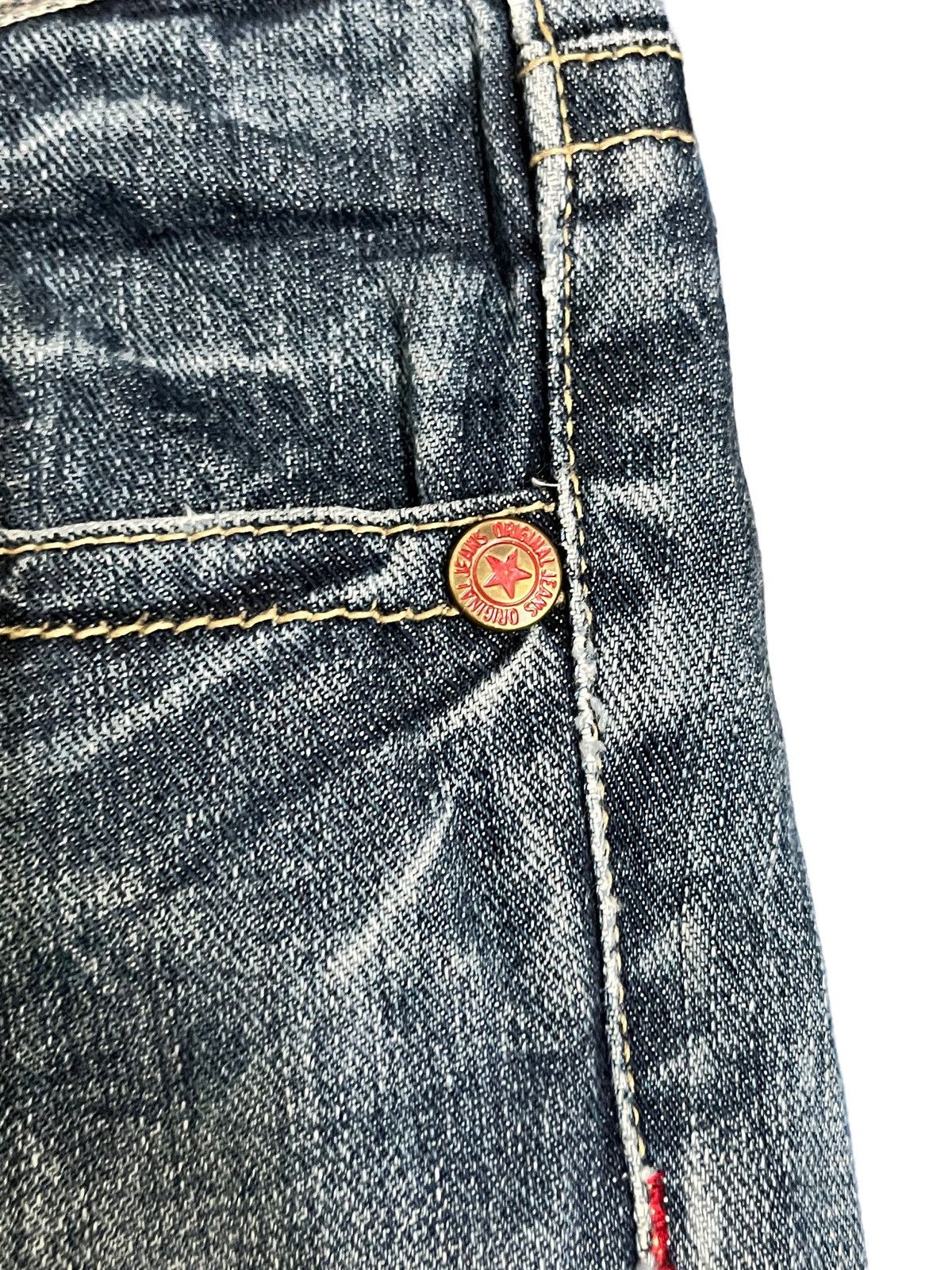 If Six Was Nine Vintage Amazing Jeans Patches Denim Size US 31 - 4 Thumbnail