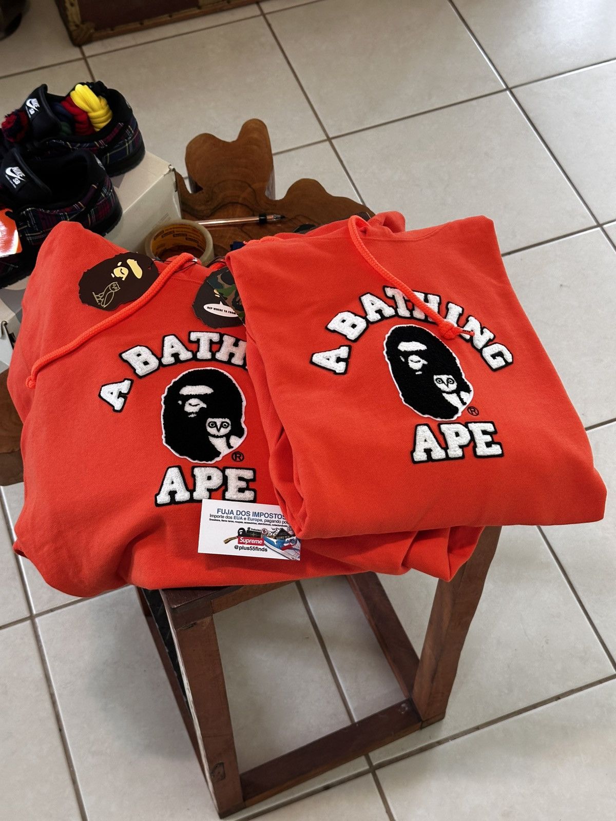 Bape × October's Very Own OVO x BAPE Orange Pullover Hoodie Size US XXL / EU 58 / 5 - 1 Thumbnail