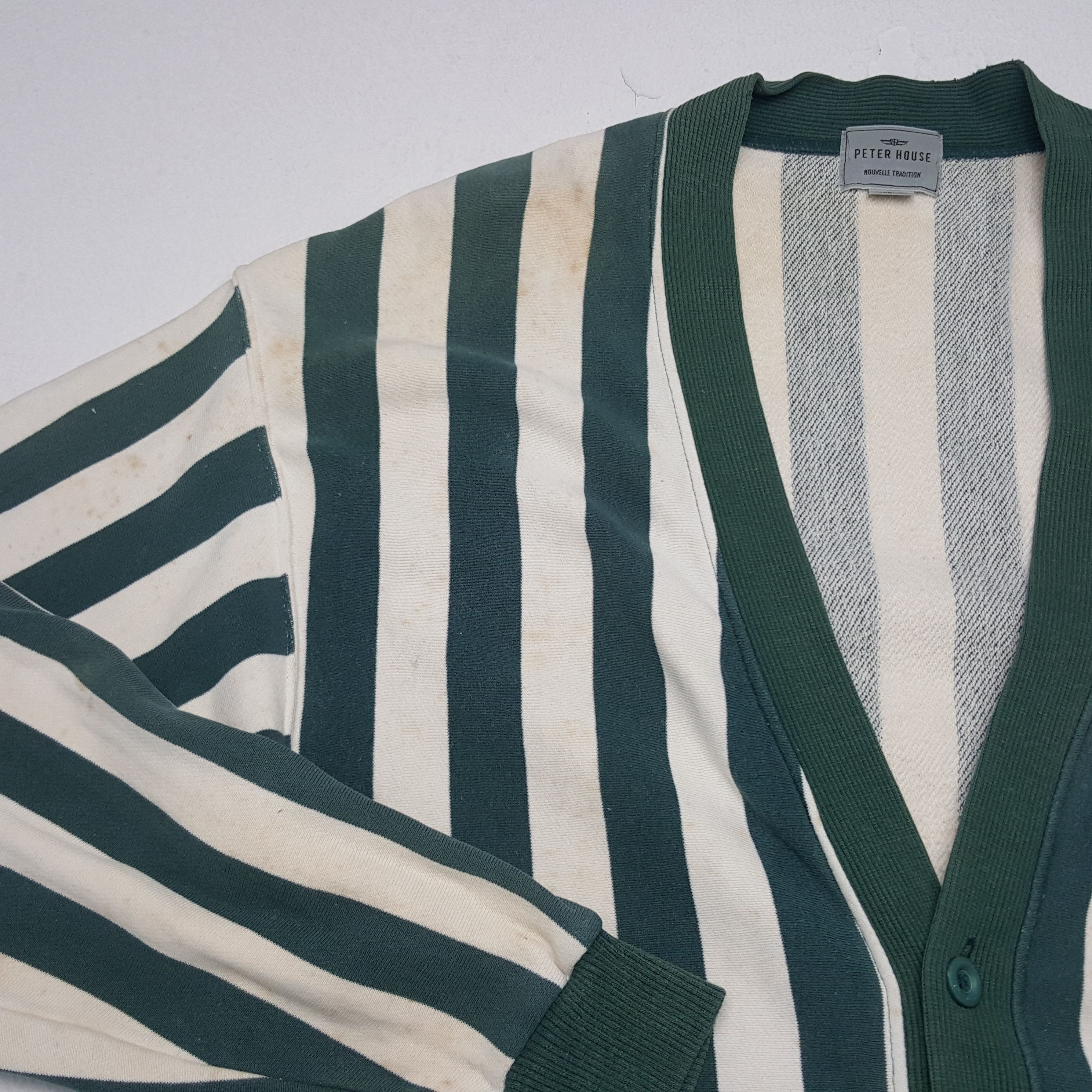 Vintage Vintage Peter House Striped Cardigan Sweater Size US M / EU 48-50 / 2 - 7 Thumbnail