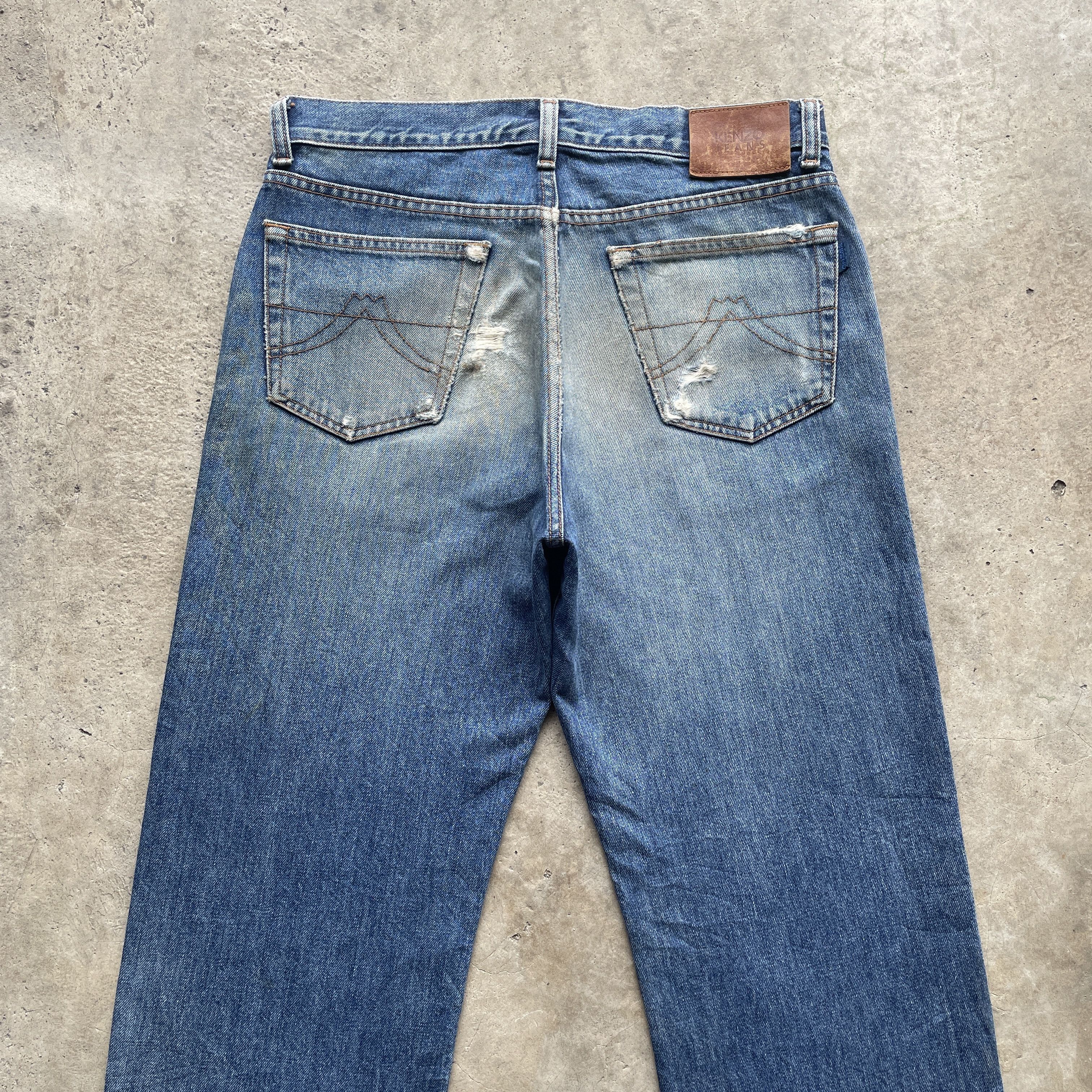 Japanese Brand × Kenzo VINTAGE KENZO DENIM FADED PANTS JEANS W31x29.5 Size US 31 - 12 Thumbnail