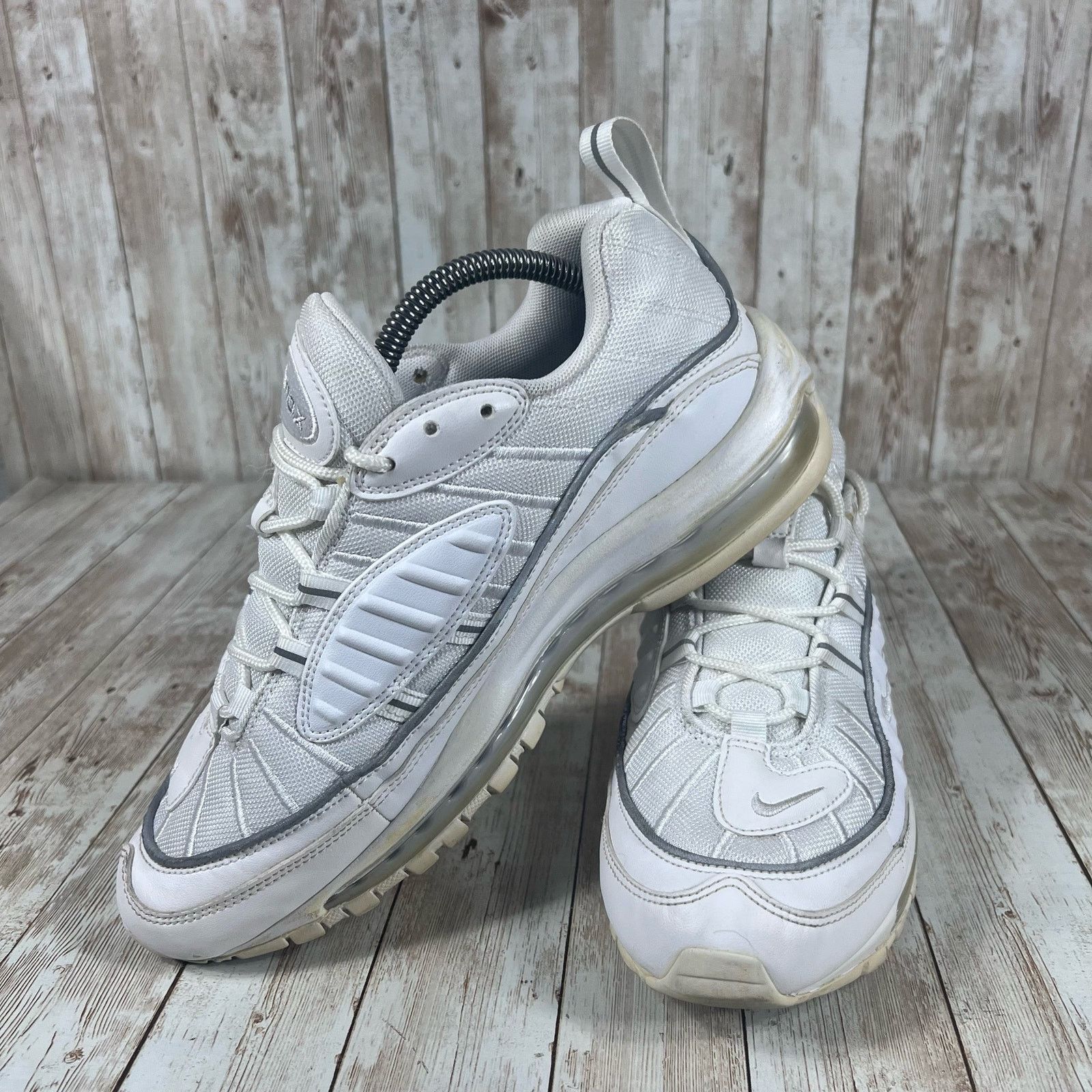 Nike Nike Air Max 98 White Grey Trainers Size 9.5 AH6799-114 Size US 9.5 / IT 39.5 - 5 Thumbnail